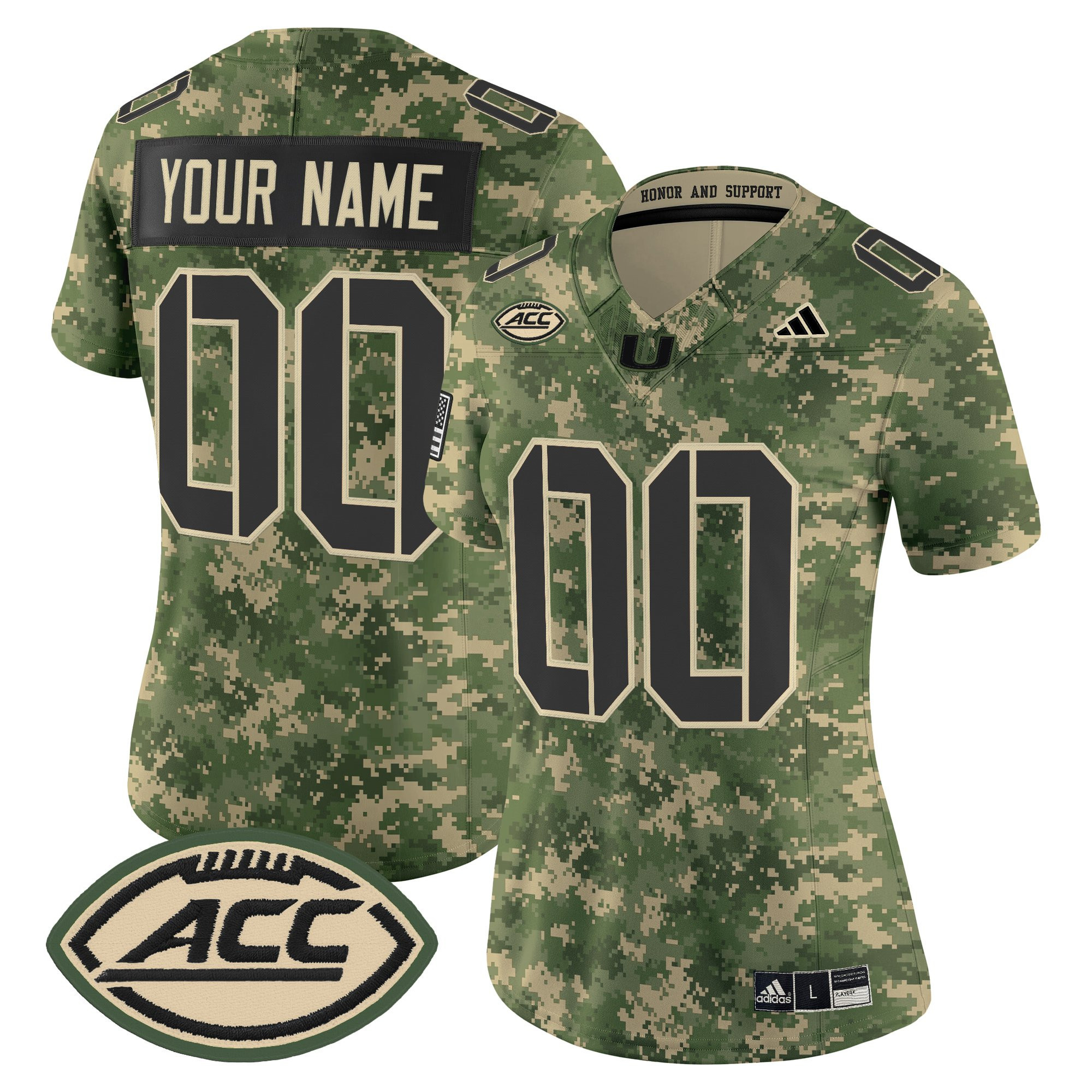 Miami Hurricanes 2025 'Honor and Support' Vapor Limited Custom Jersey - All Stitched