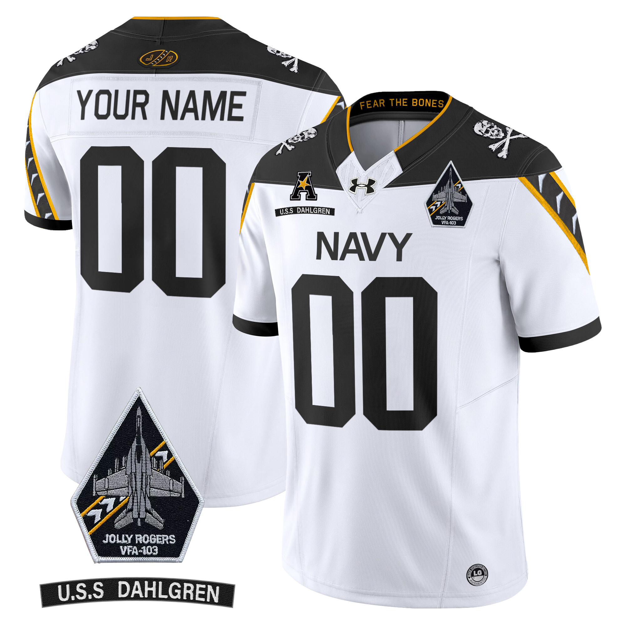 Navy Midshipmen 2025 Custom Ships Vapor Limited Jersey - All Stitched