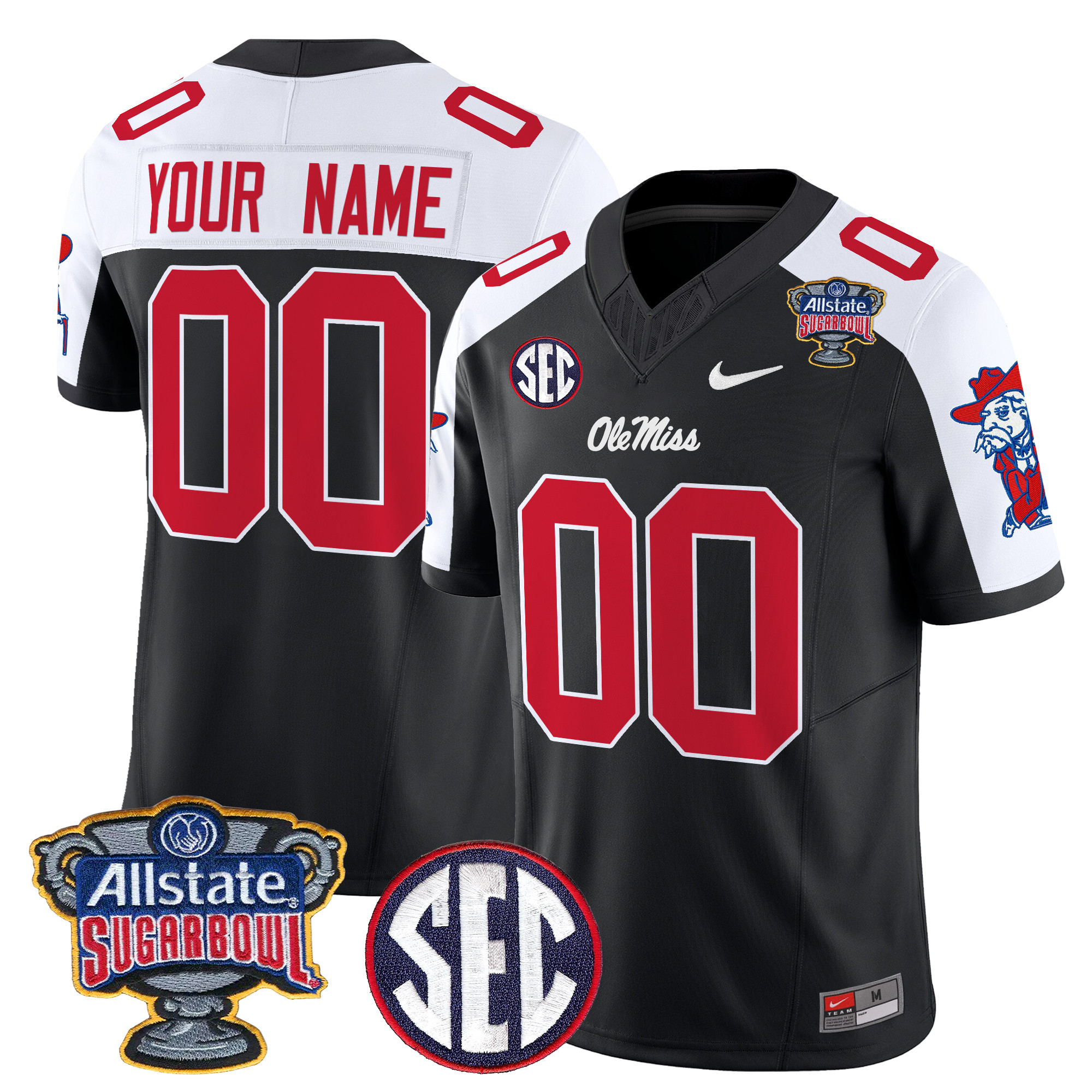 Ole Miss Rebels 2026 Sugar Bowl Vapor Limited Custom Jersey - All Stitched