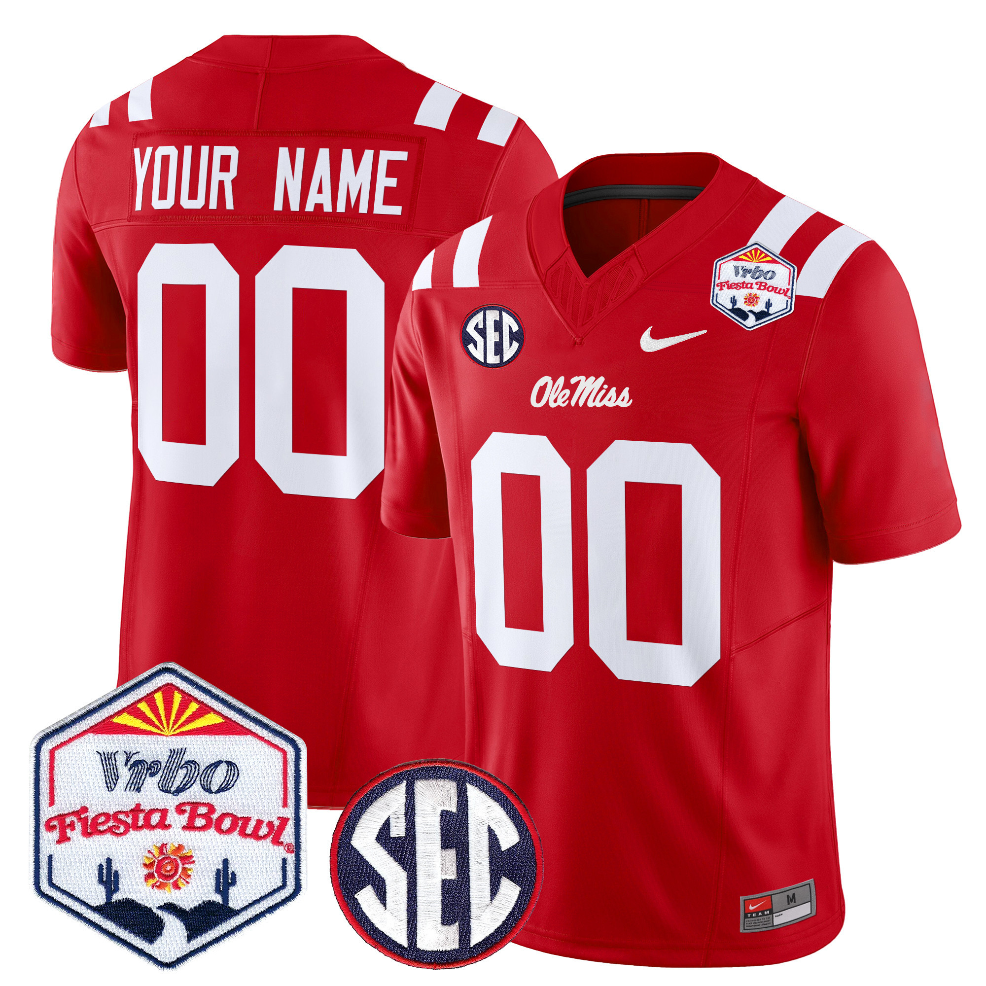 Ole Miss Rebels 2026 The Fiesta Bowl Vapor Limited Custom Jersey - All Stitched