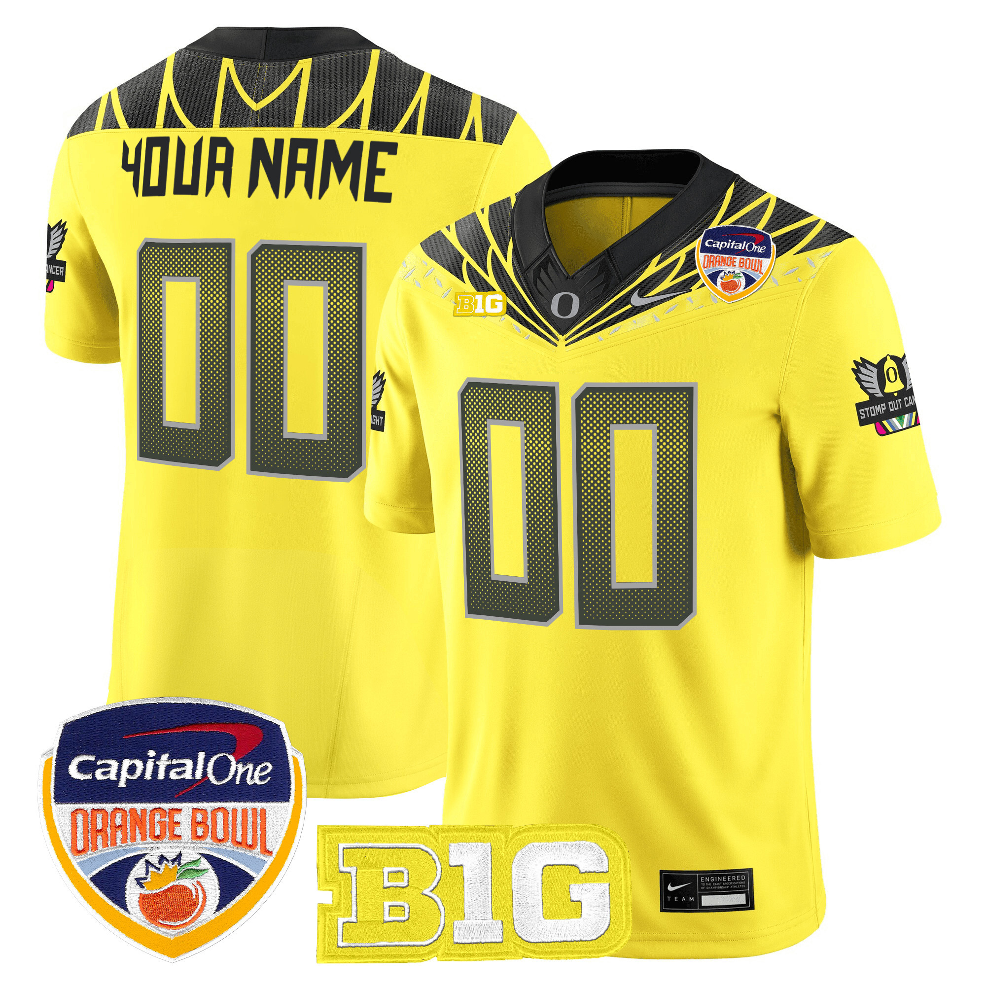 Oregon Ducks 2026 Orange Bowl Vapor Limited Custom Jersey - All Stitched