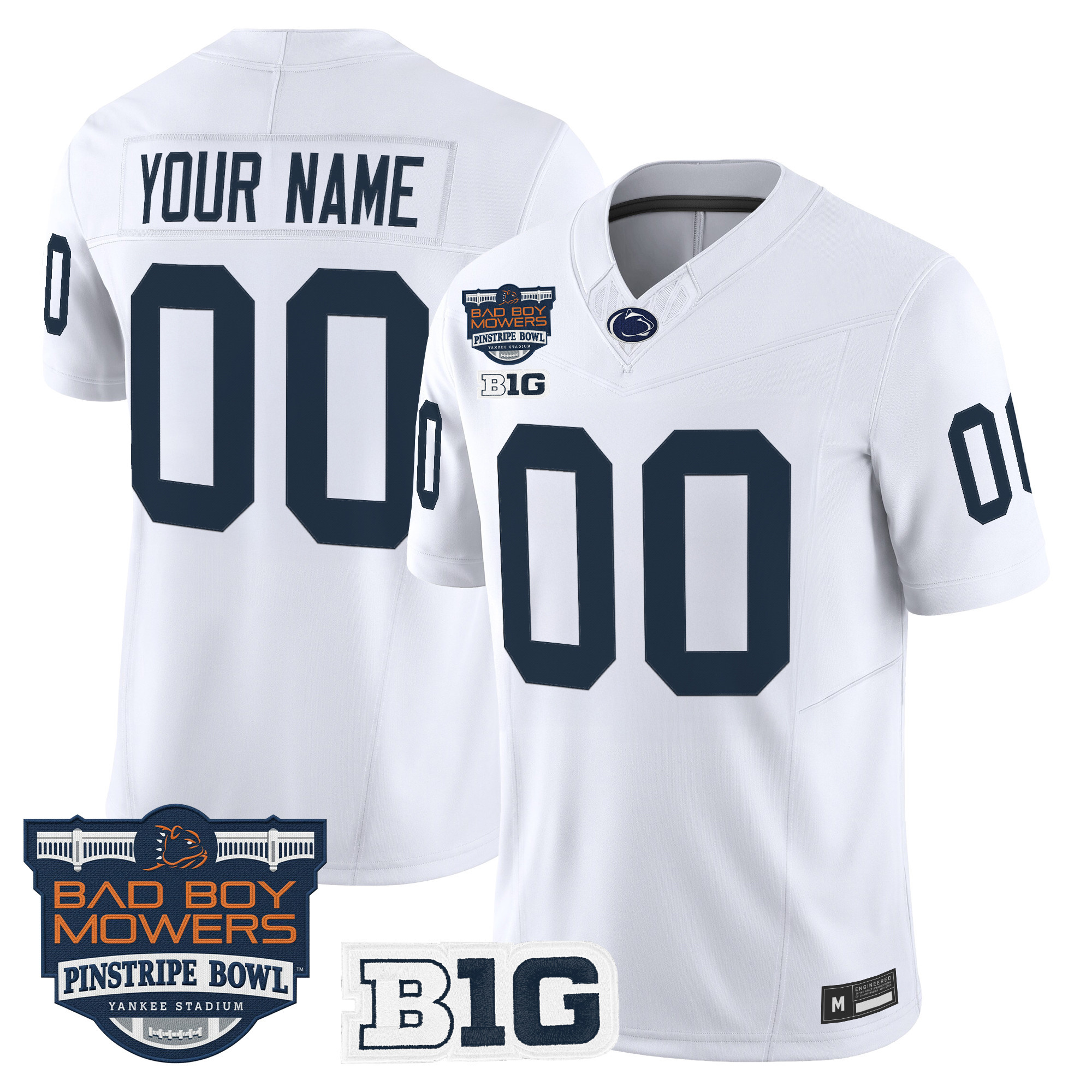 Penn State Nittany Lions 2025 Pinstripe Bowl Vapor Limited Custom Jersey V2 - All Stitched