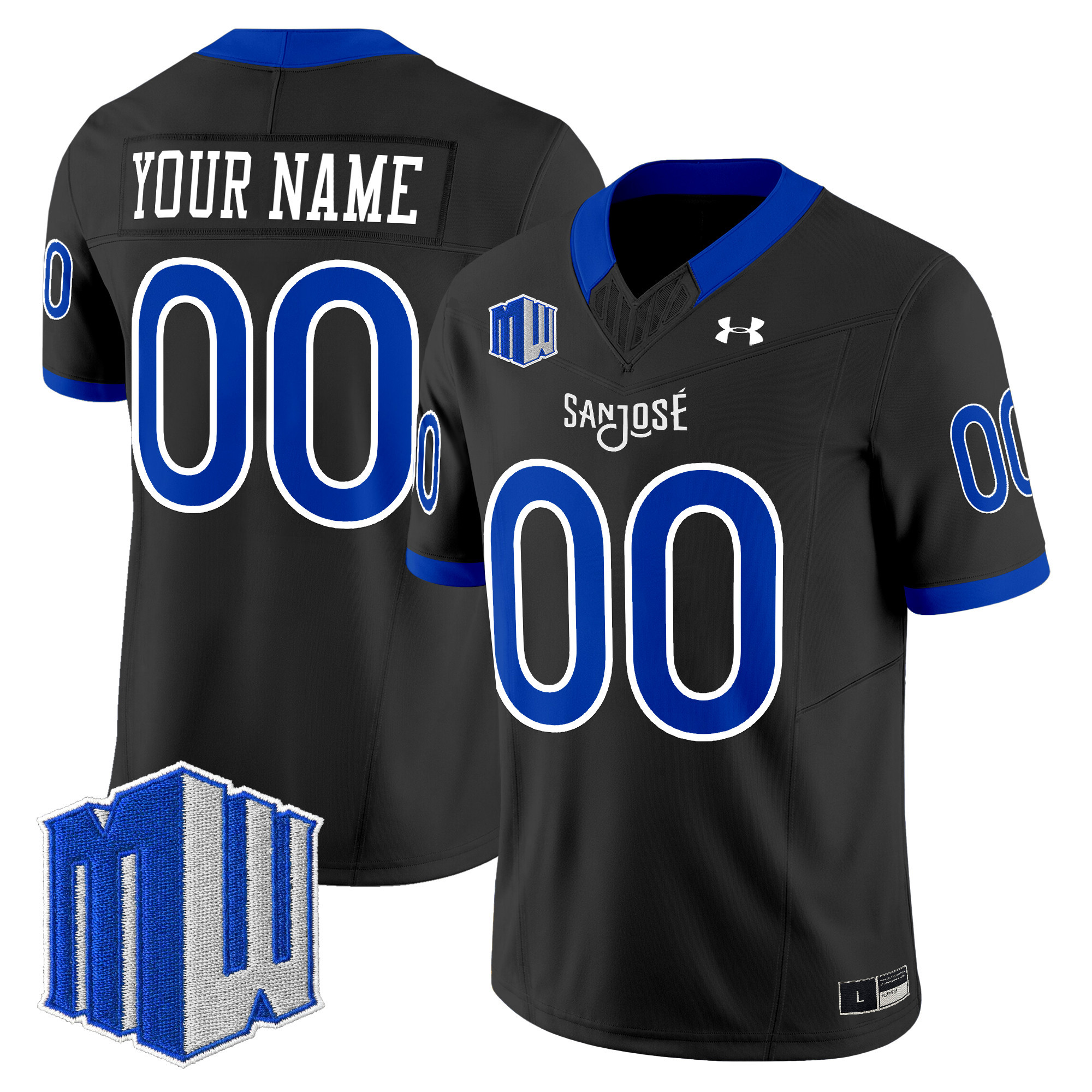San Josï¿½ State Spartans 2025 Vapor Limited Custom Jersey - All Stitched