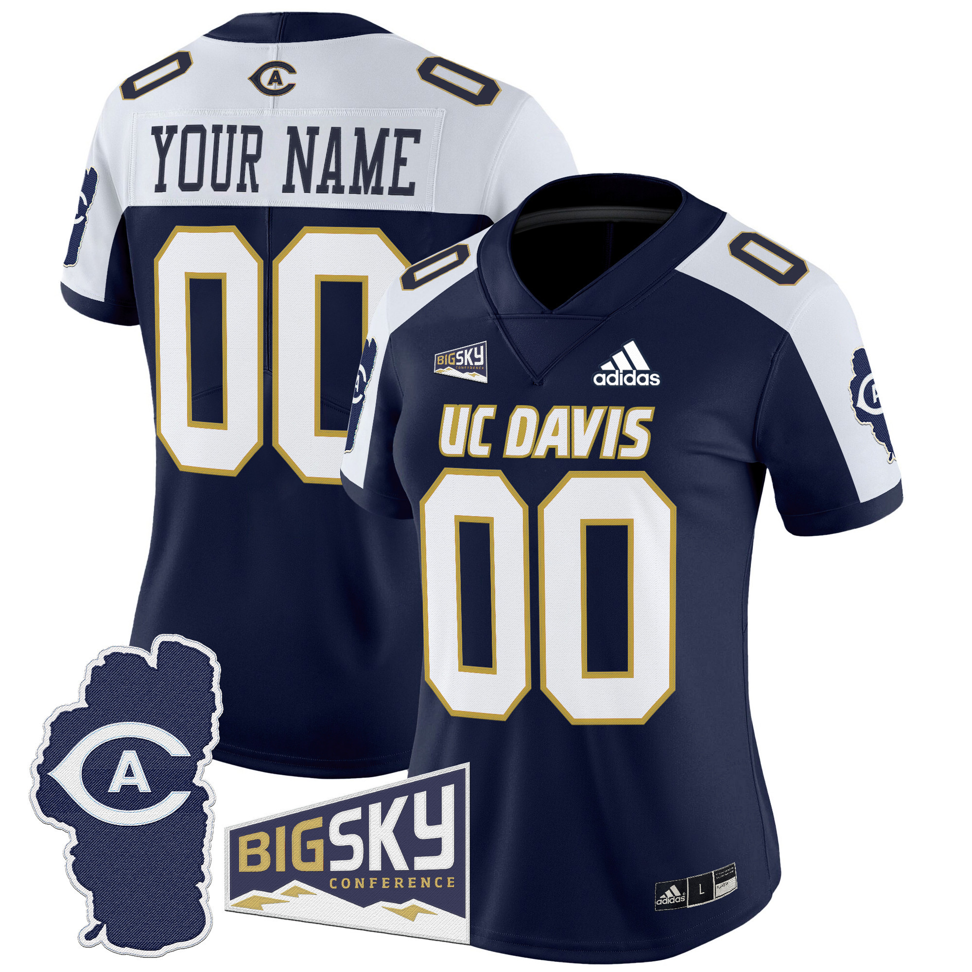 UC Davis Aggies 2025 'Lake Tahoe Patch' Vapor Limited Custom Jersey - All Stitched