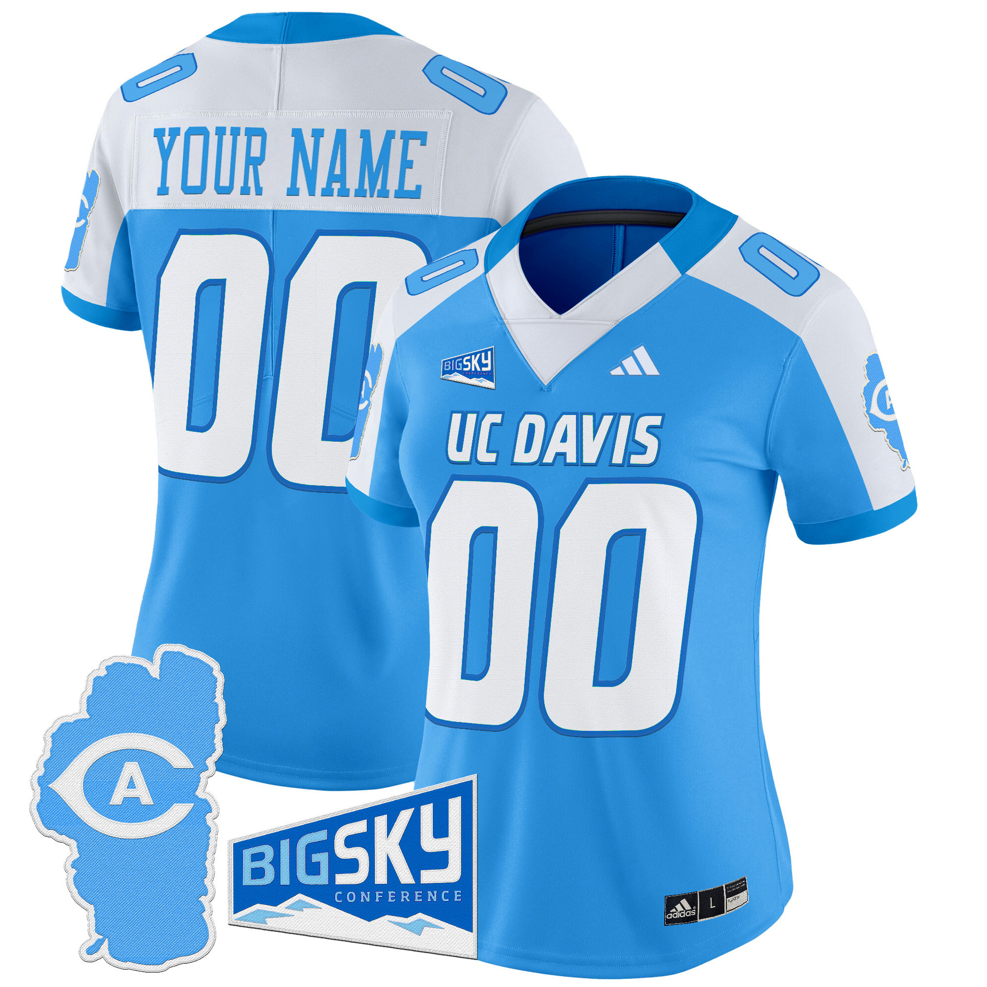 UC Davis Aggies 2025 'Lake Tahoe Patch' Vapor Limited Custom Jersey - All Stitched