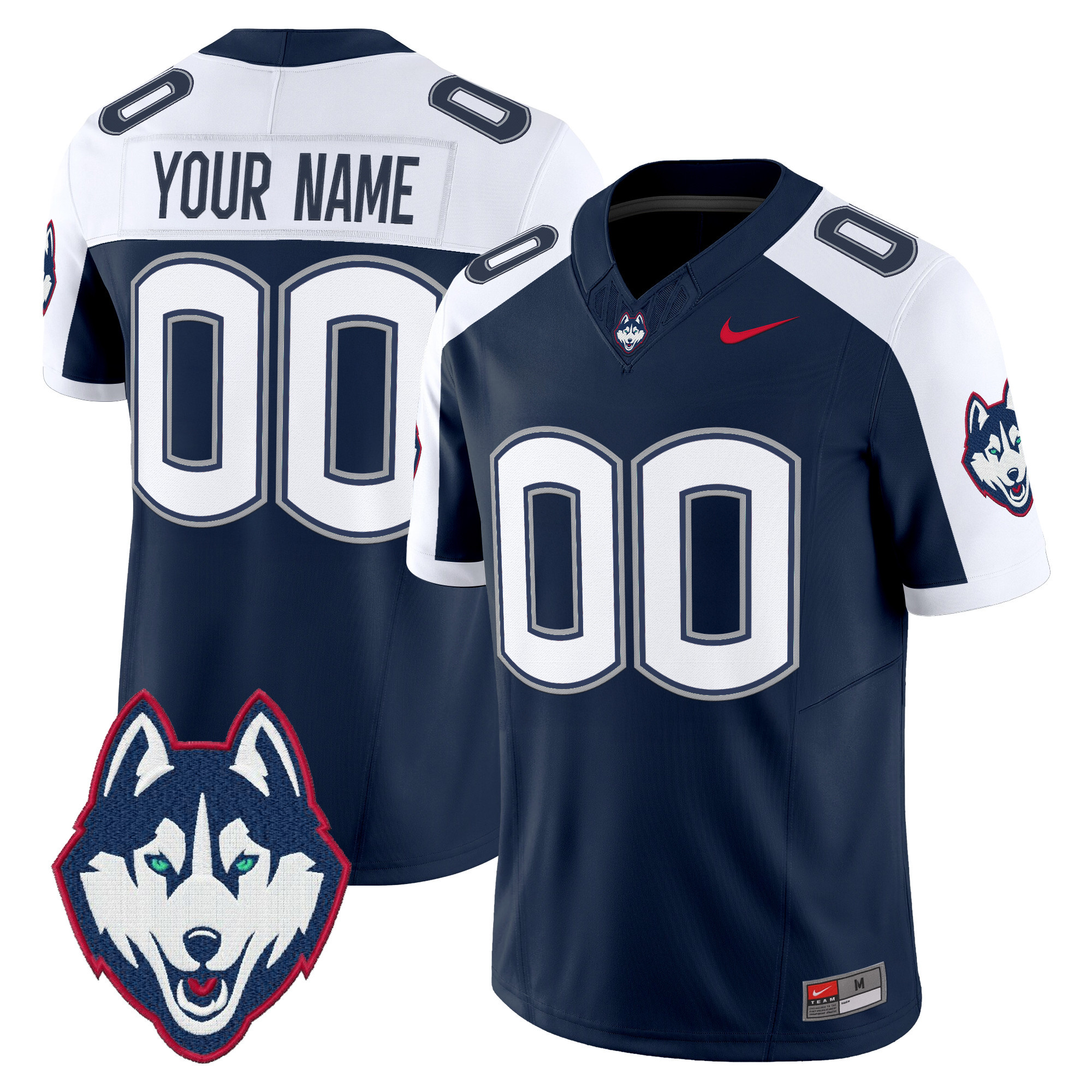 UConn Huskies 2025 Vapor Limited Custom Jersey - All Stitched