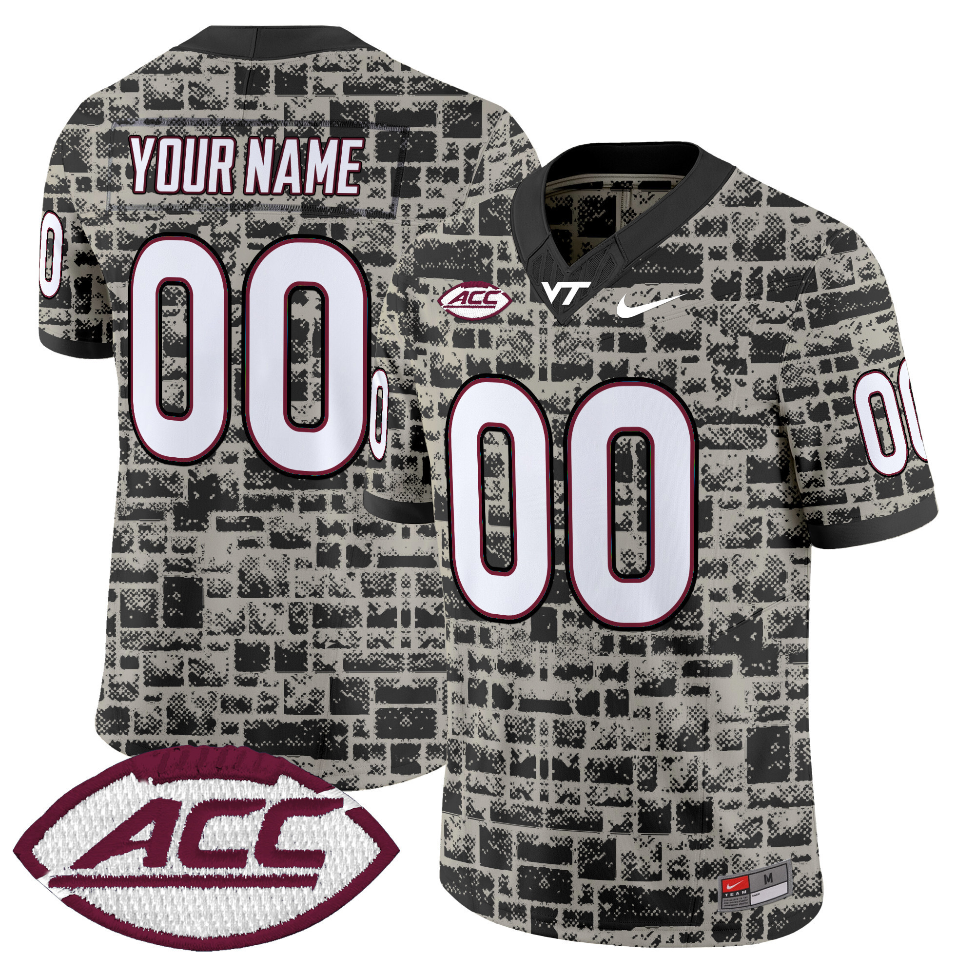 Virginia Tech Hokies 2025 Stone Vapor Limited Custom Jersey - Stitched