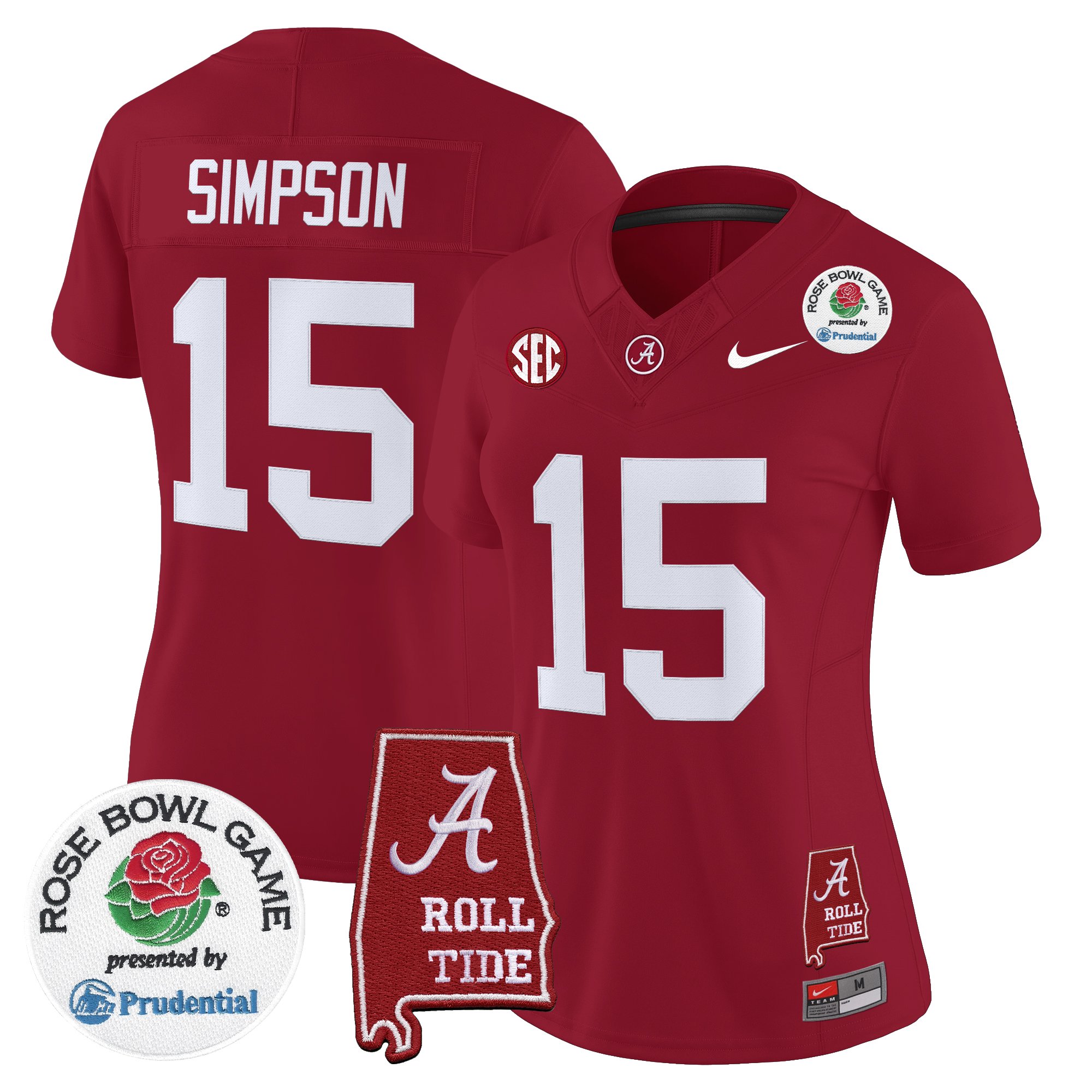 Women's Alabama Crimson Tide 2026 Rose Bowl Vapor Limited Jersey - All Stitched
