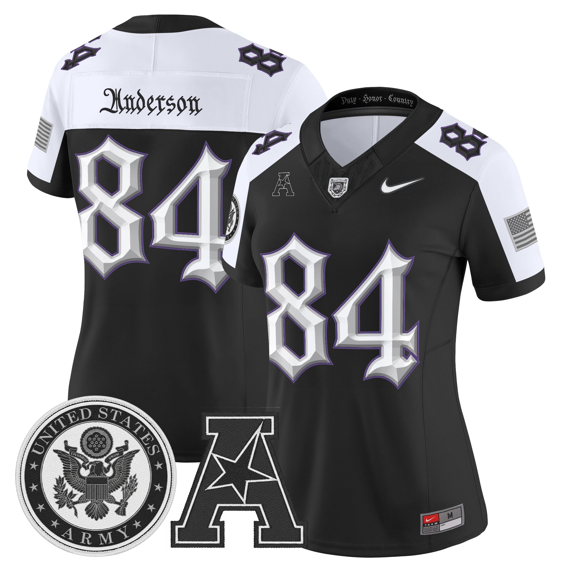 Women's Army Black Knights Honoring 250 Years Of Service And Sacrifice Vapor Limited Jersey - All Stitched