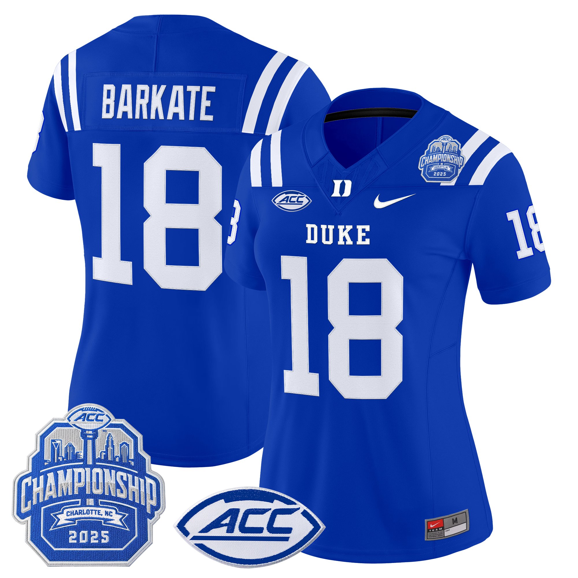 Women's Duke Blue Devils 2025 ACC Championship Vapor Limited Jersey - All Stitched