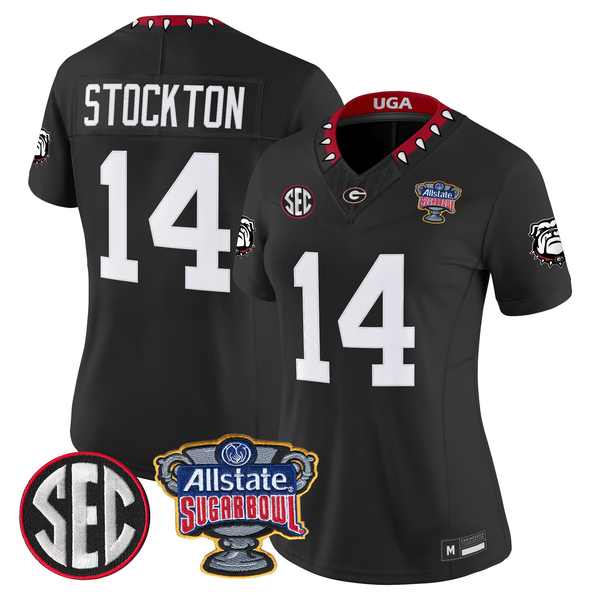 Women's Georgia Bulldogs Sugar Bowl Patch Vapor Limited Jersey - All Stitched