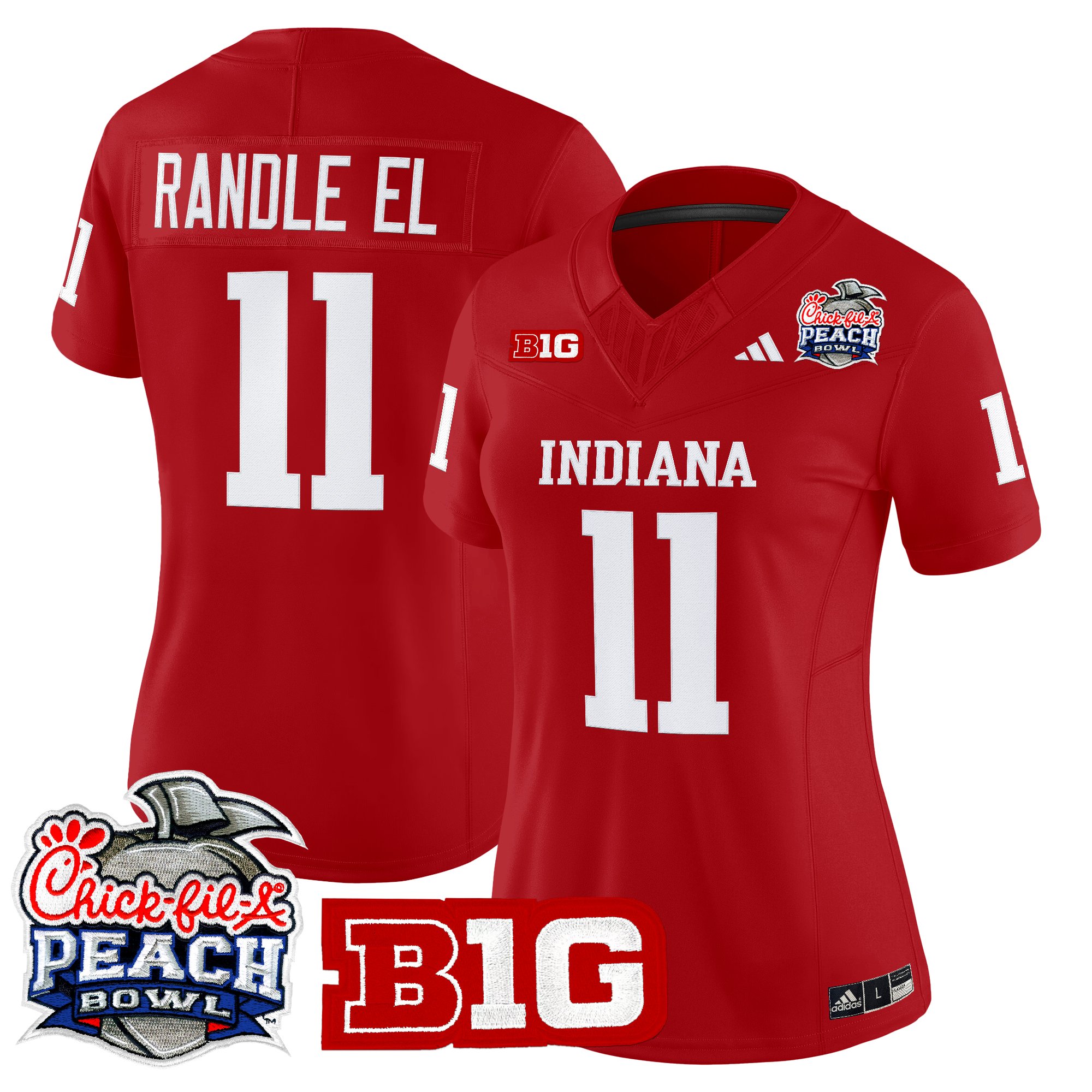 Women's Indiana Hoosiers 2026 Peach Bowl Vapor Limited Jersey - All Stitched
