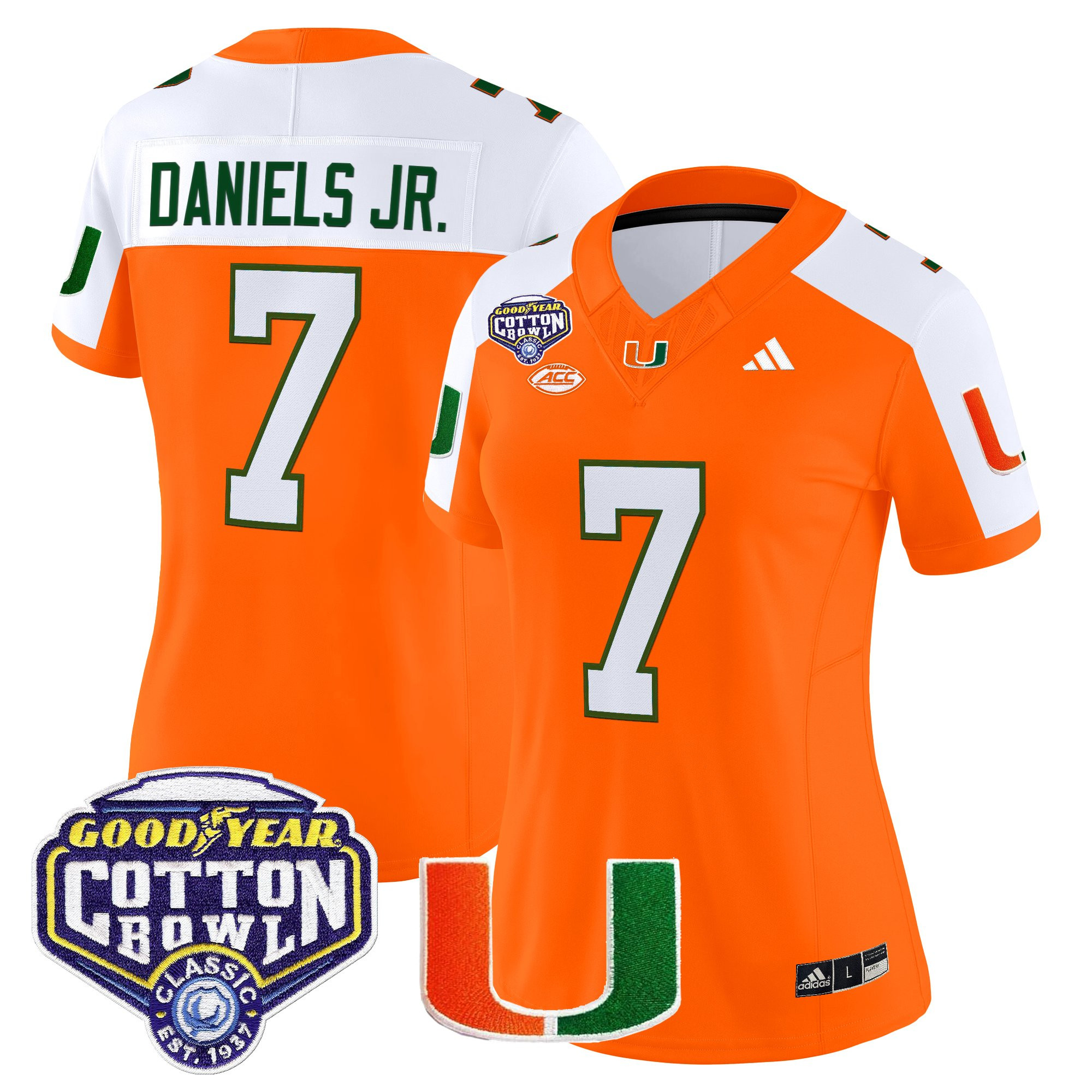 Women's Miami Hurricanes 2025 Cotton Bowl Vapor Limited Jersey - All Stitched