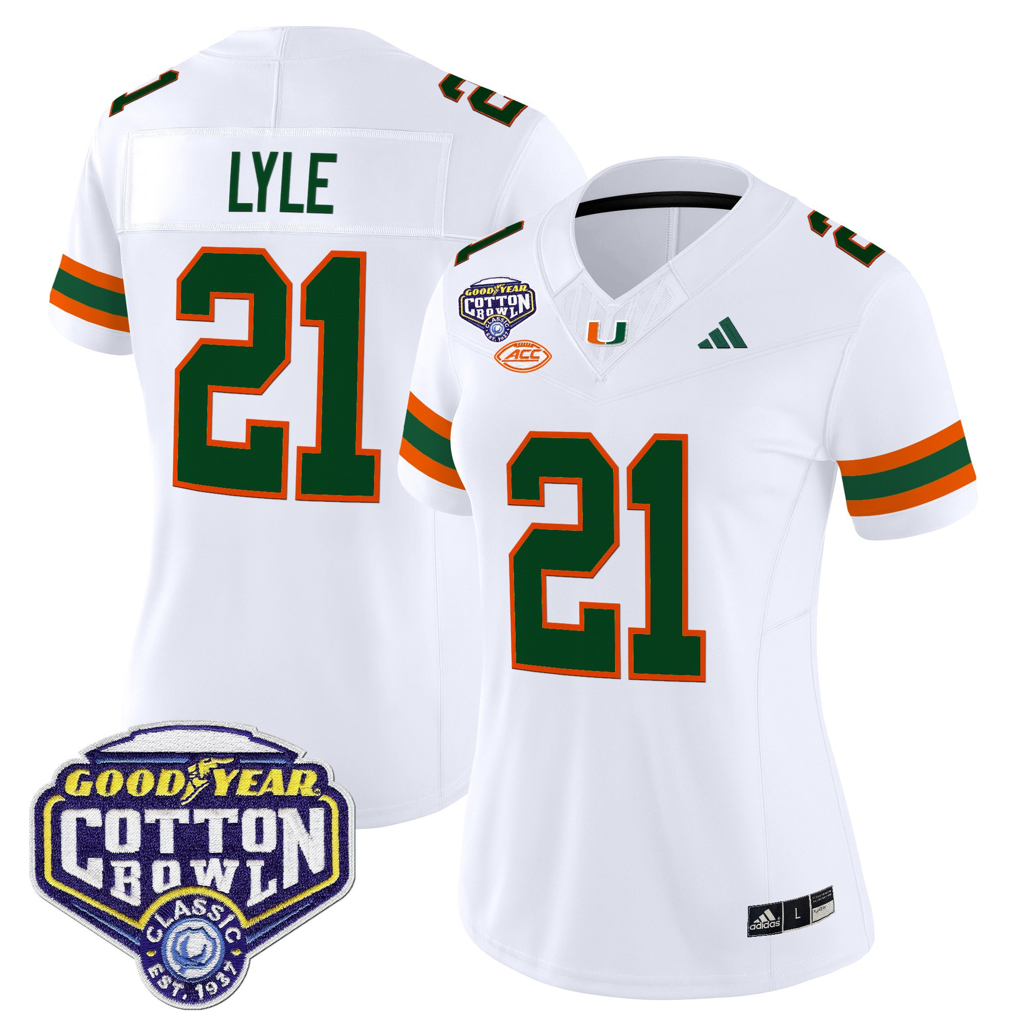 Women's Miami Hurricanes 2025 Cotton Bowl Vapor Limited Jersey - All Stitched