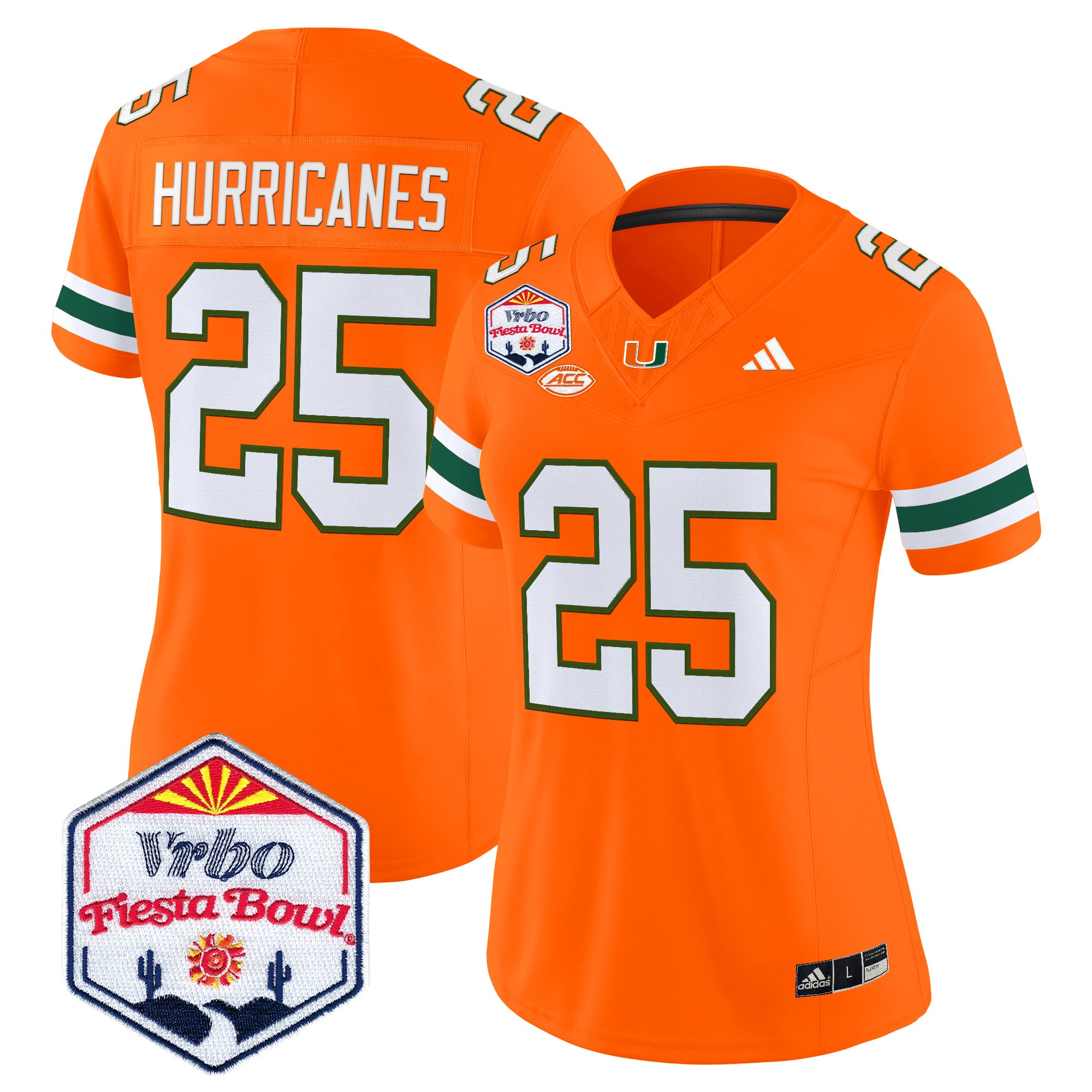 Women's Miami Hurricanes 2026 The Fiesta Bowl Vapor Limited Jersey - All Stitched