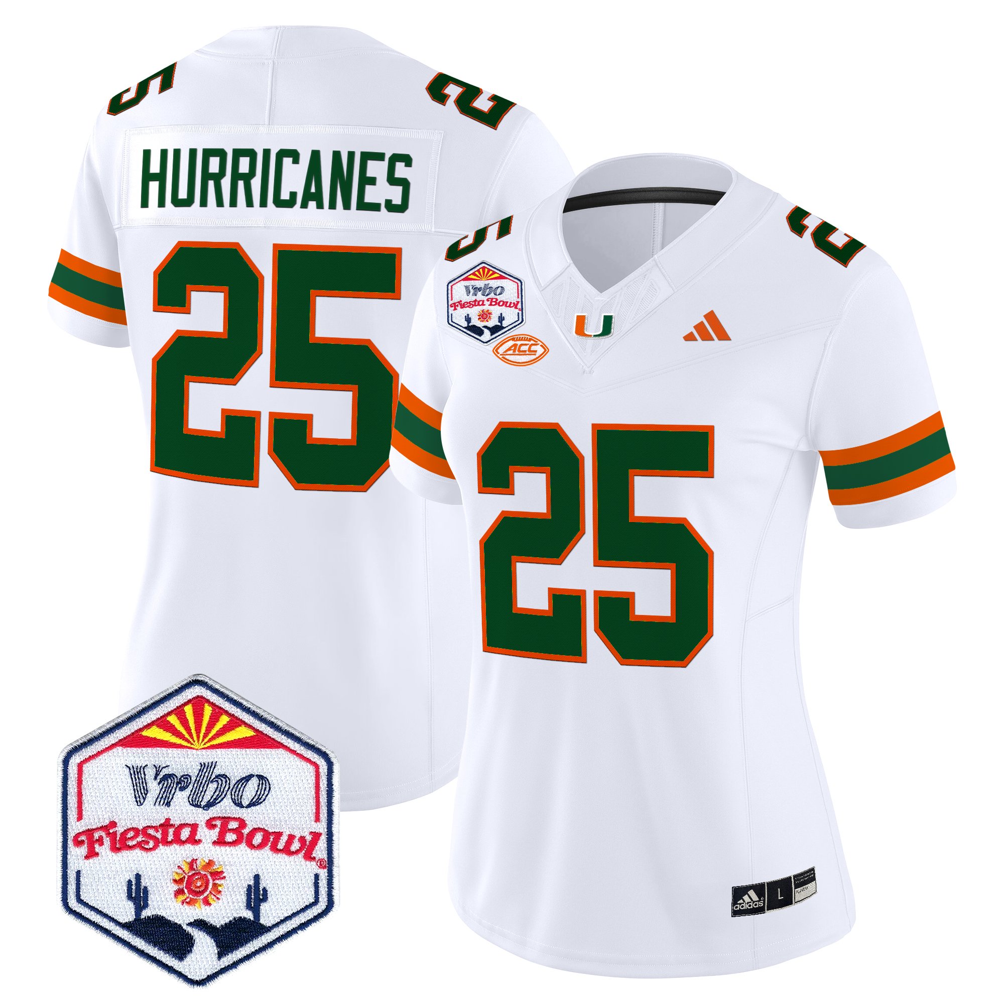 Women's Miami Hurricanes 2026 The Fiesta Bowl Vapor Limited Jersey - All Stitched