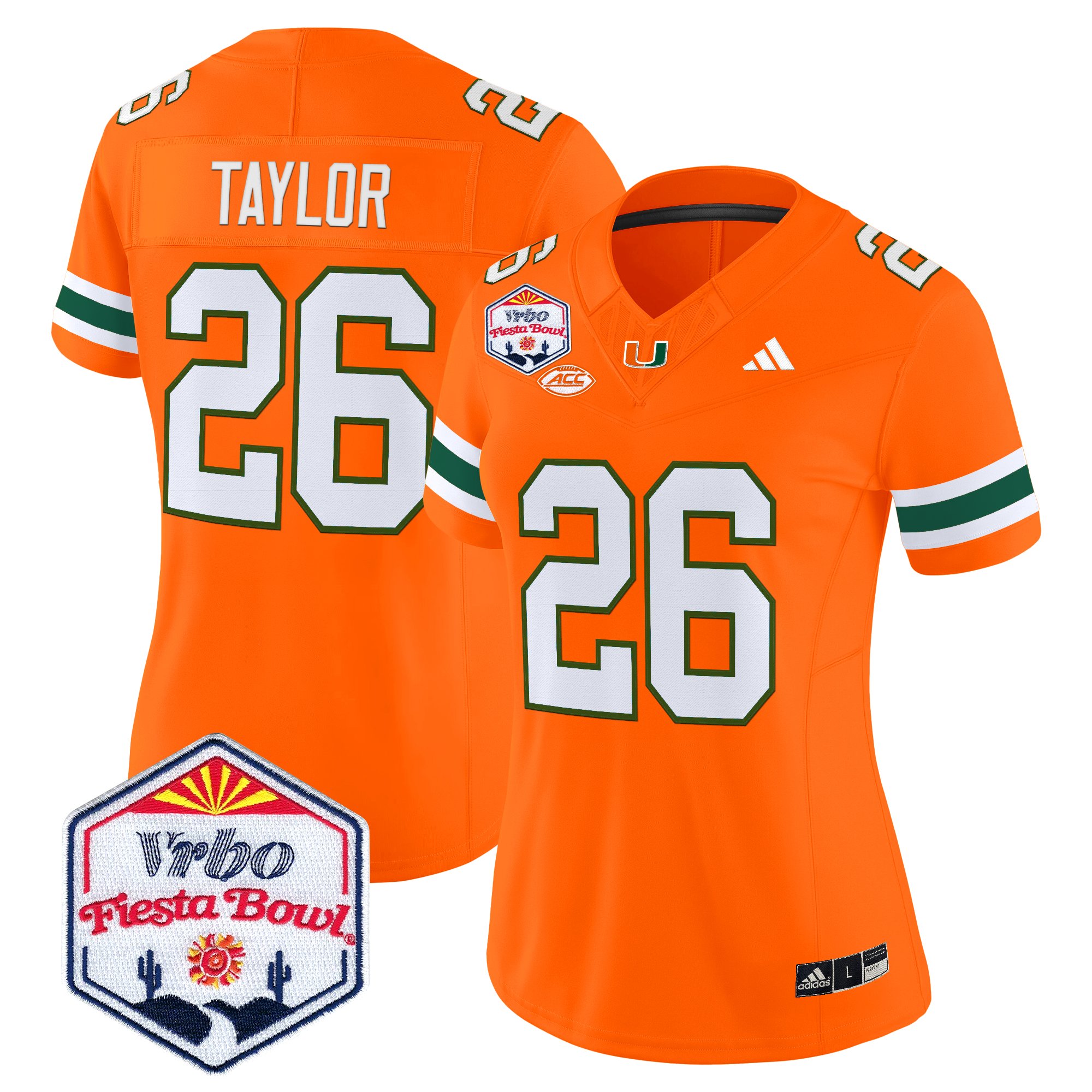 Women's Miami Hurricanes 2026 The Fiesta Bowl Vapor Limited Jersey - All Stitched