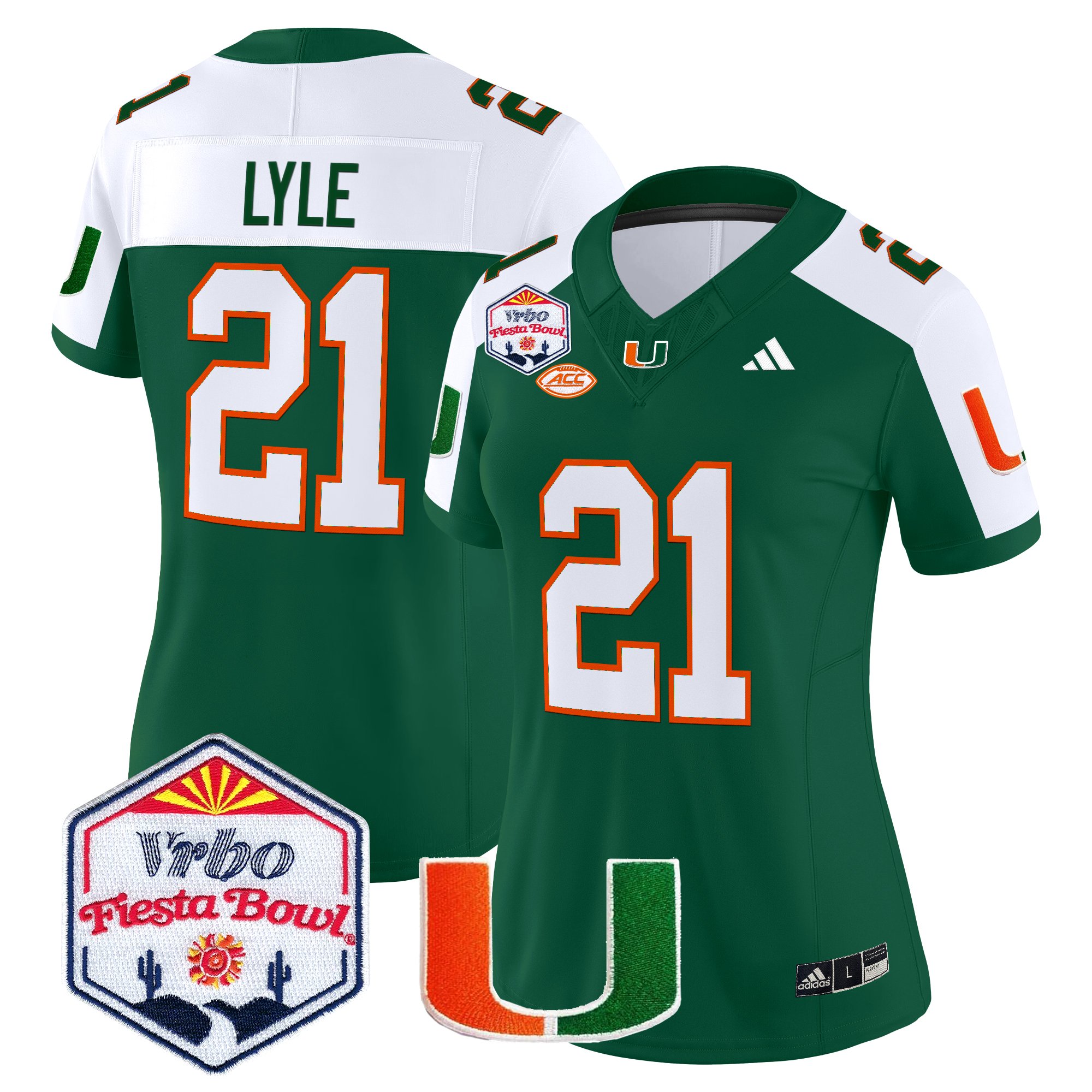 Women's Miami Hurricanes 2026 The Fiesta Bowl Vapor Limited Jersey - All Stitched