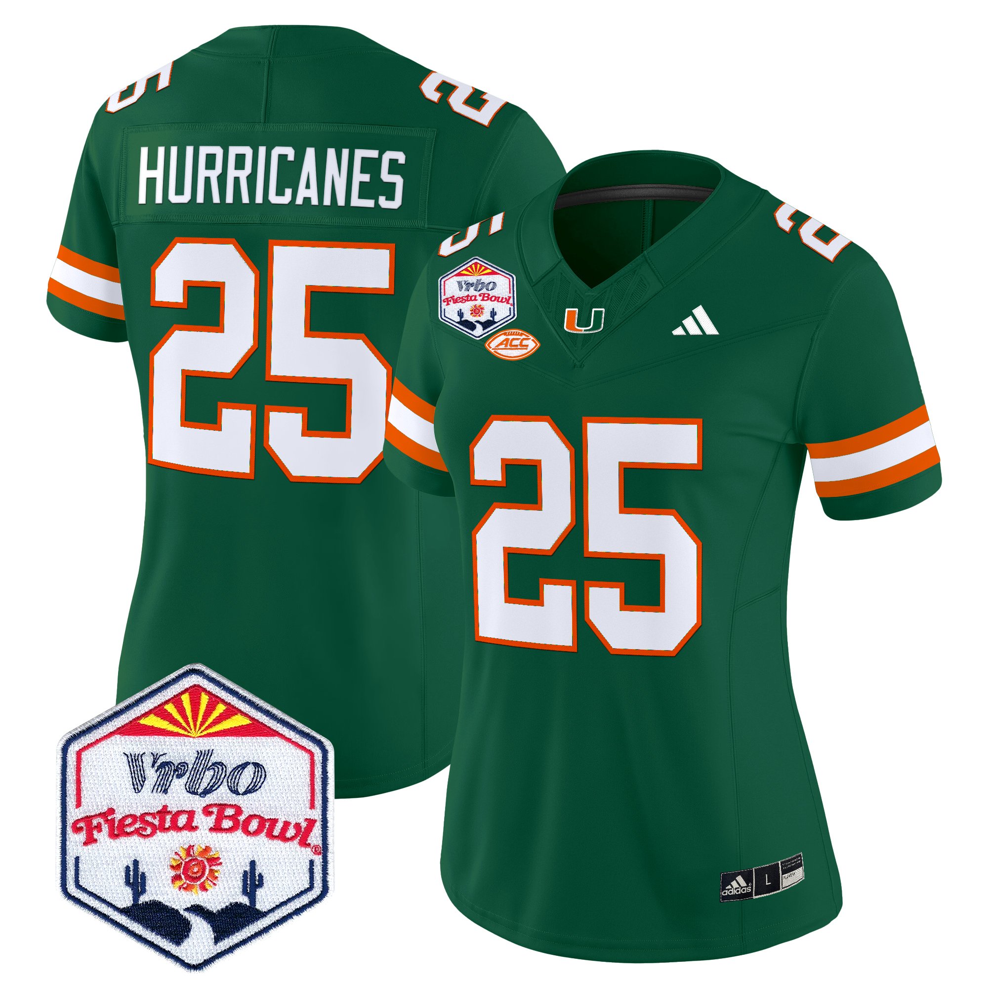 Women's Miami Hurricanes 2026 The Fiesta Bowl Vapor Limited Jersey - All Stitched