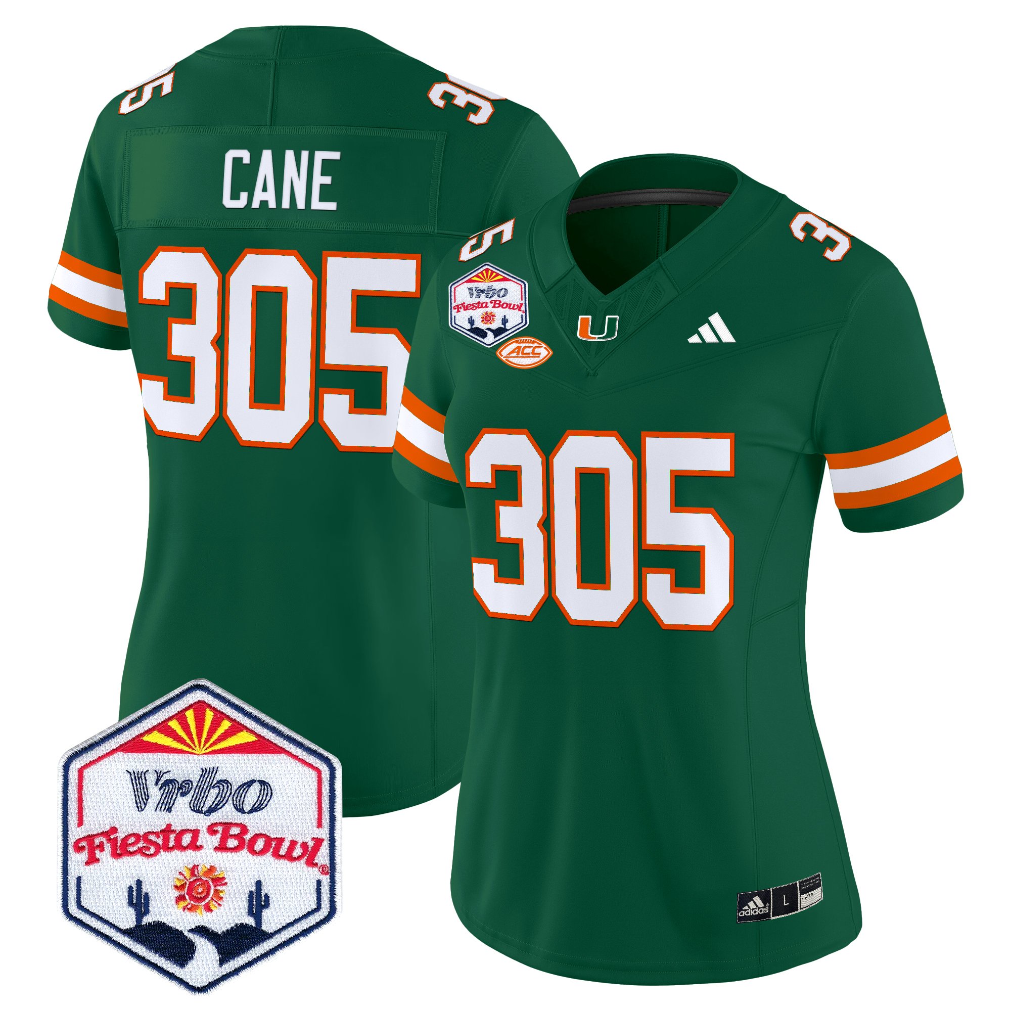 Women's Miami Hurricanes 2026 The Fiesta Bowl Vapor Limited Jersey - All Stitched