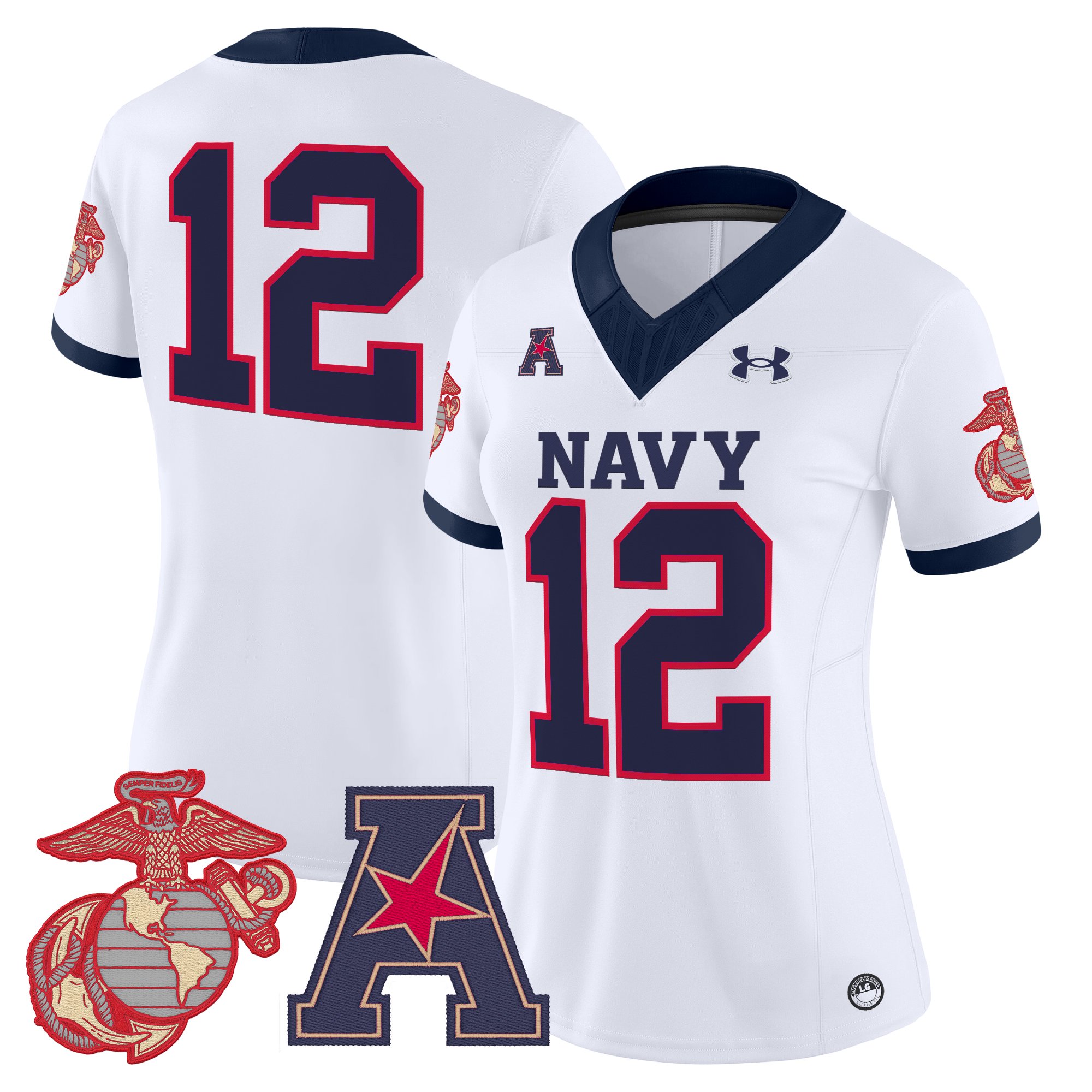 Women's Navy Midshipmen Vapor USMC Premier Jersey - All Stitched