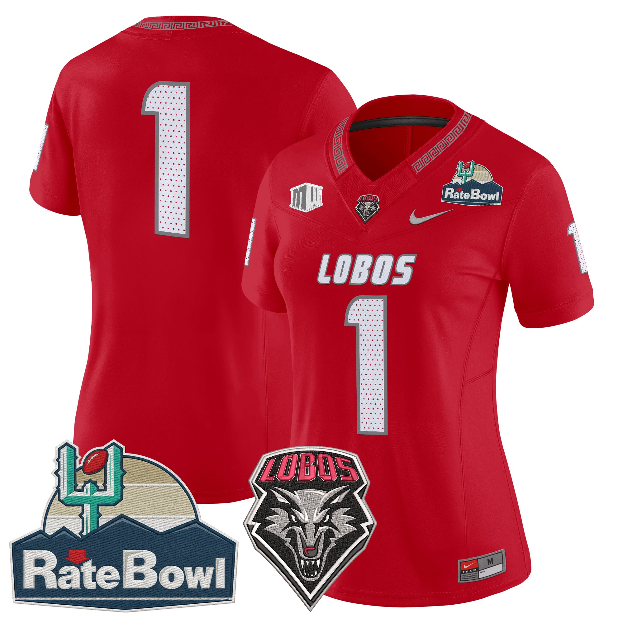 Women's New Mexico Lobos 2025 Rate Bowl Vapor Limited Jersey - All Stitched
