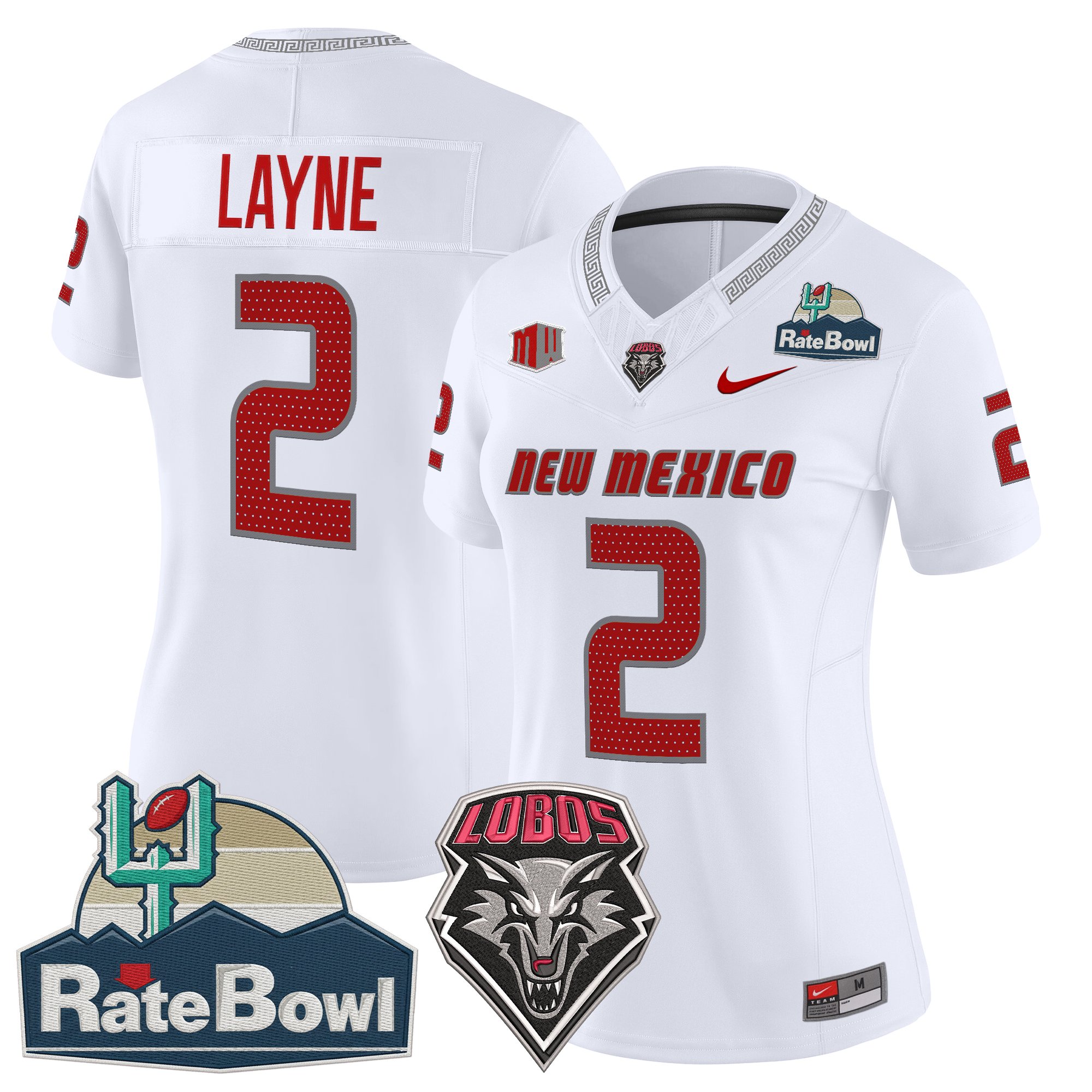 Women's New Mexico Lobos 2025 Rate Bowl Vapor Limited Jersey - All Stitched