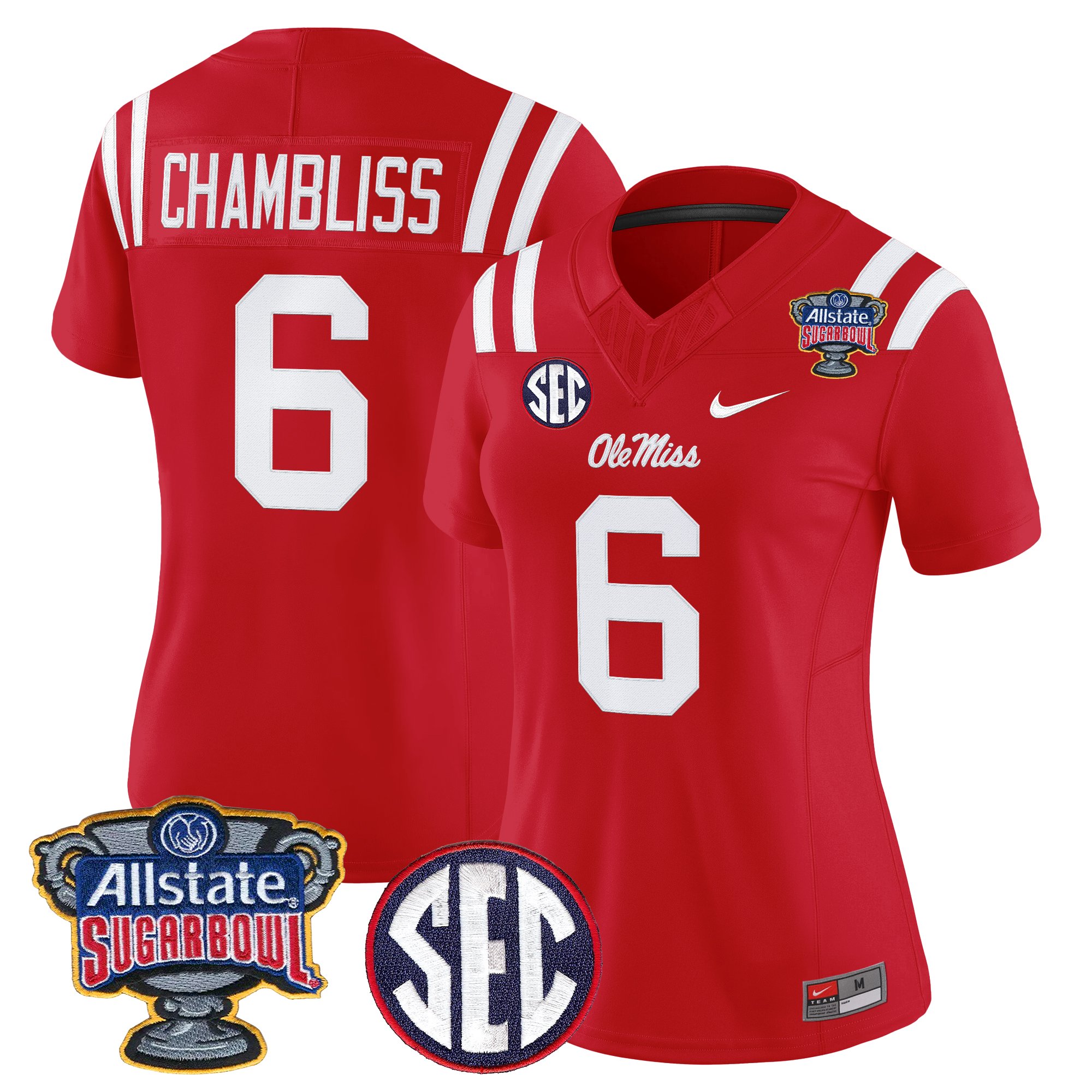 Women's Ole Miss Rebels 2026 Sugar Bowl Vapor Limited Jersey - All Stitched