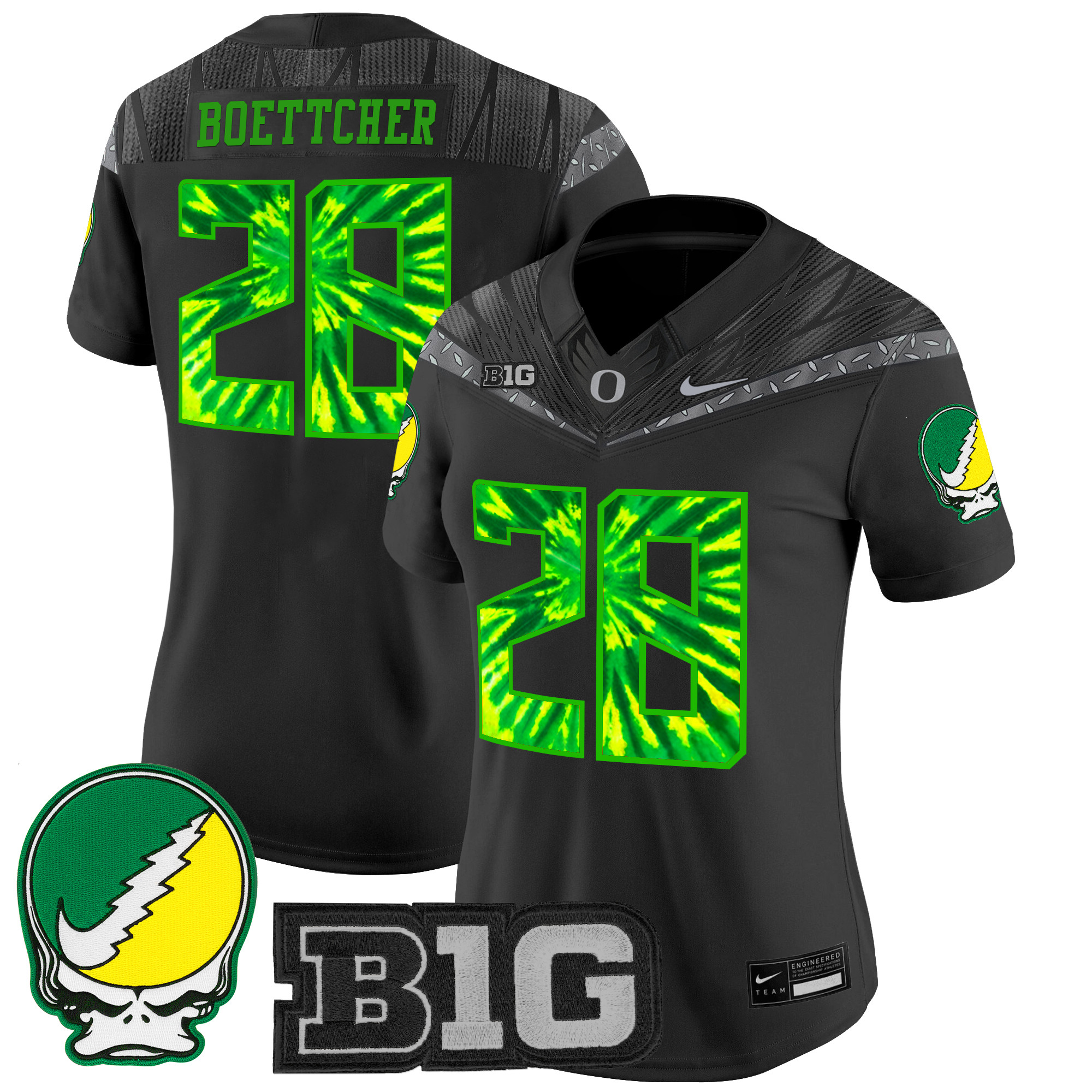 Women's Oregon Ducks 2025 "Grateful Ducks" Vapor Limited Jersey - All Stitched