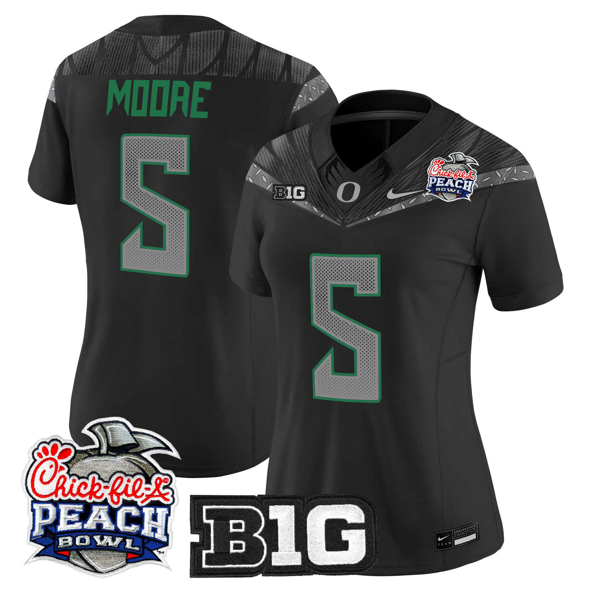 Women's Oregon Ducks 2026 Peach Bowl Vapor Limited Jersey - All Stitched