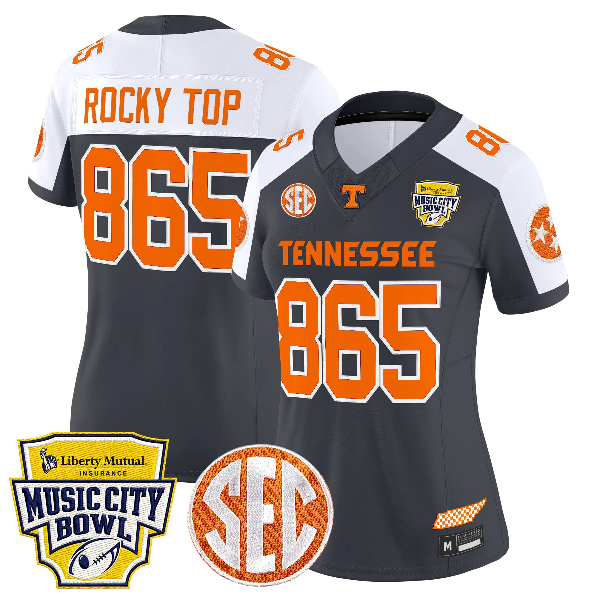 Women's Tennessee Volunteers 2025 Music City Bowl Vapor Limited Jersey - All Stitched