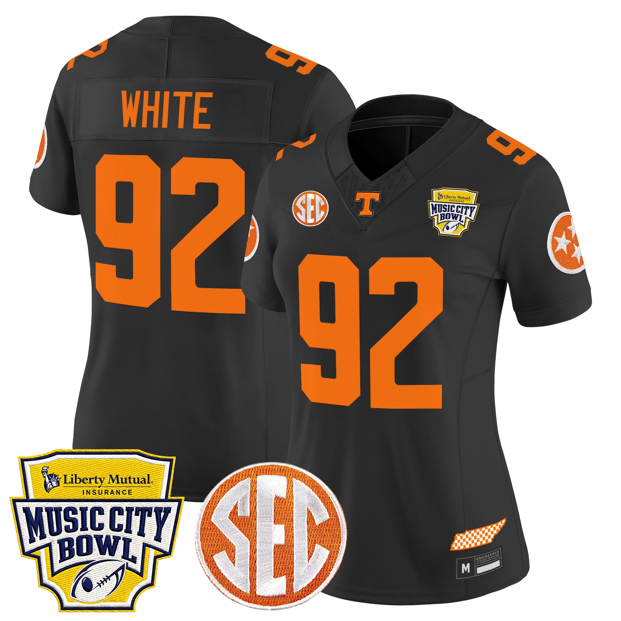 Women's Tennessee Volunteers 2025 Music City Bowl Vapor Limited Jersey - All Stitched