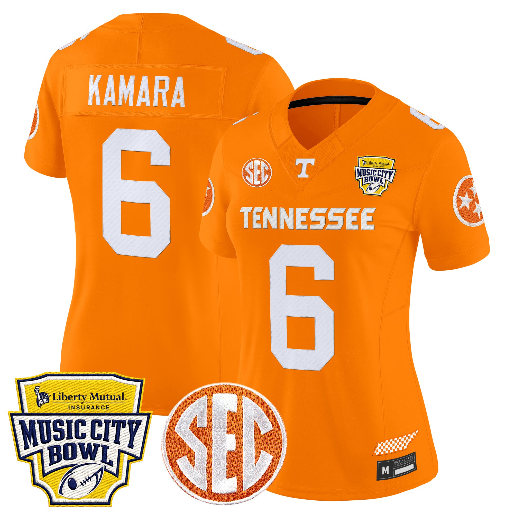 Women's Tennessee Volunteers 2025 Music City Bowl Vapor Limited Jersey - All Stitched