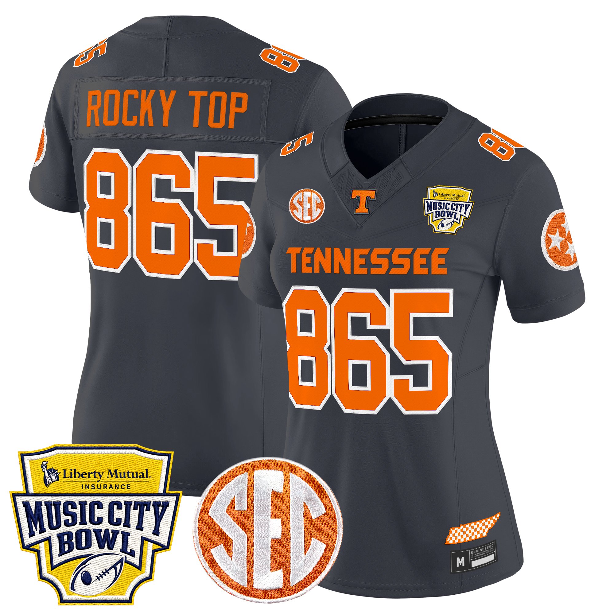 Women's Tennessee Volunteers 2025 Music City Bowl Vapor Limited Jersey - All Stitched