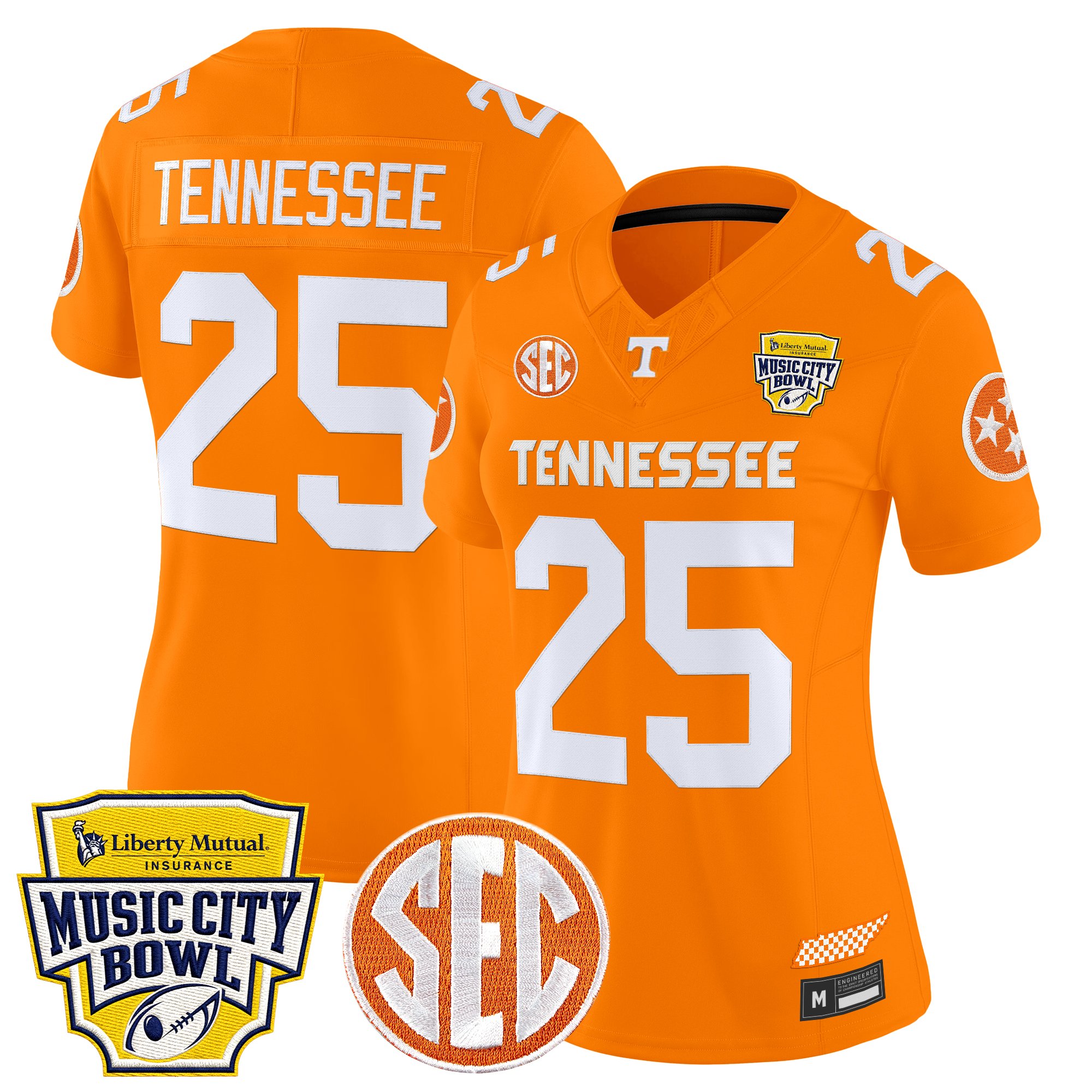 Women's Tennessee Volunteers 2025 Music City Bowl Vapor Limited Jersey - All Stitched