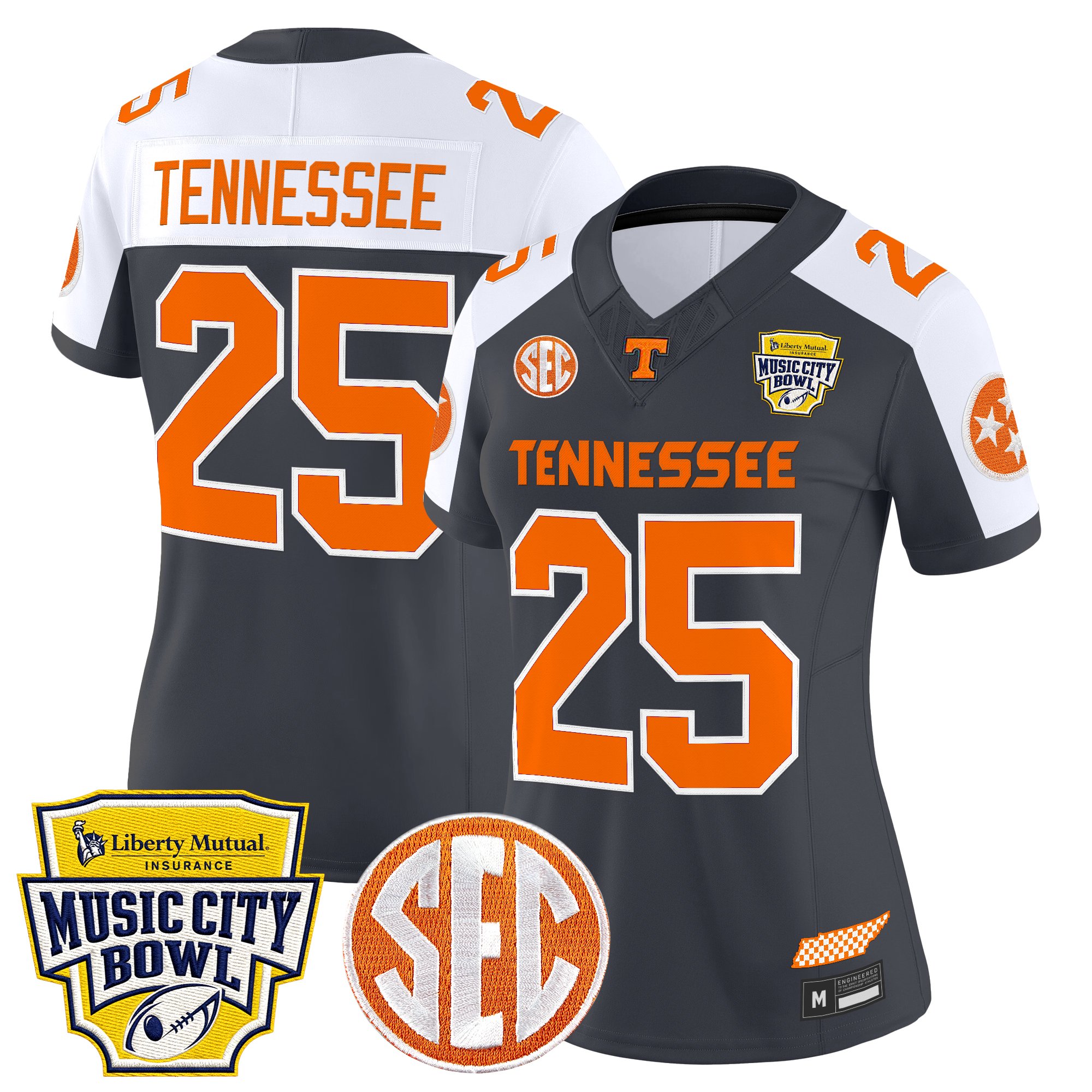 Women's Tennessee Volunteers 2025 Music City Bowl Vapor Limited Jersey - All Stitched