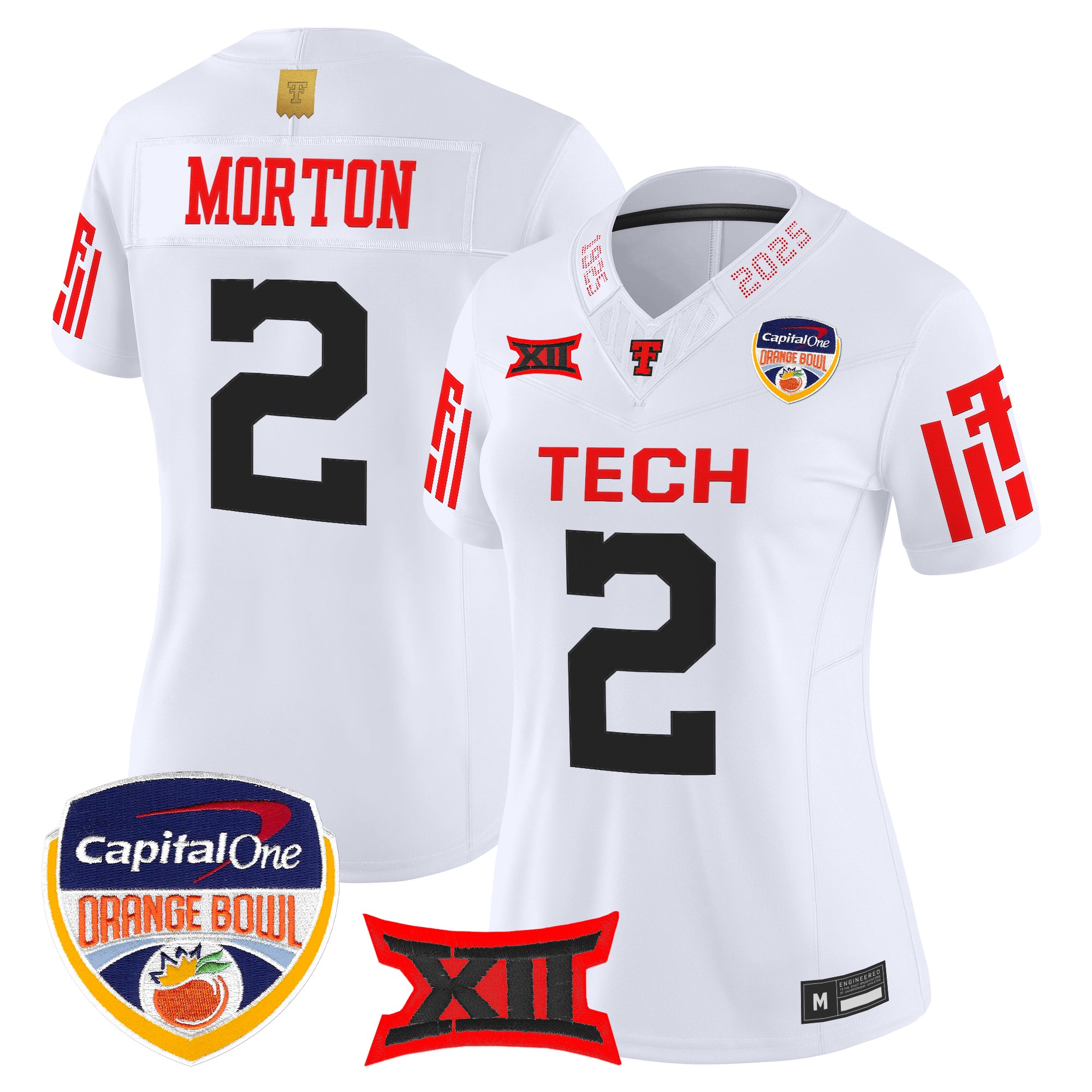 Women's Texas Tech Red Raiders 2025 Orange Bowl Vapor Limited Jersey - All Stitched