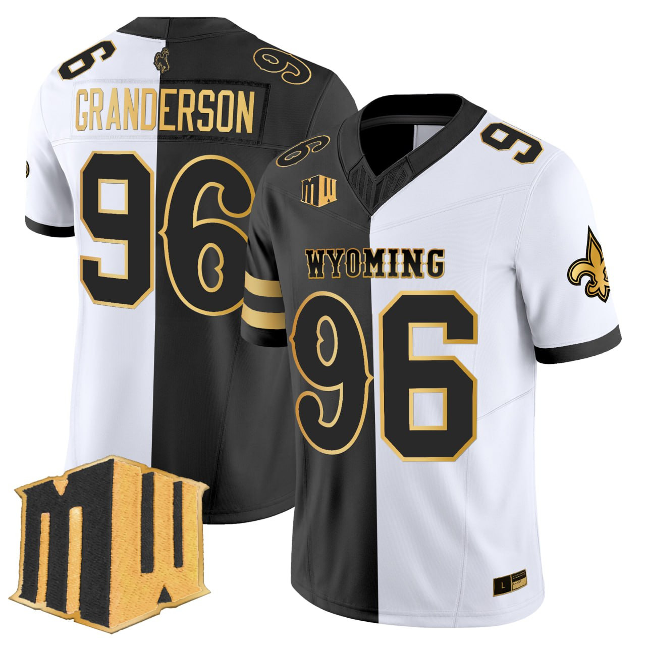 Wyoming Cowboys x New Orleans Saints Limited Jersey - All Stitched