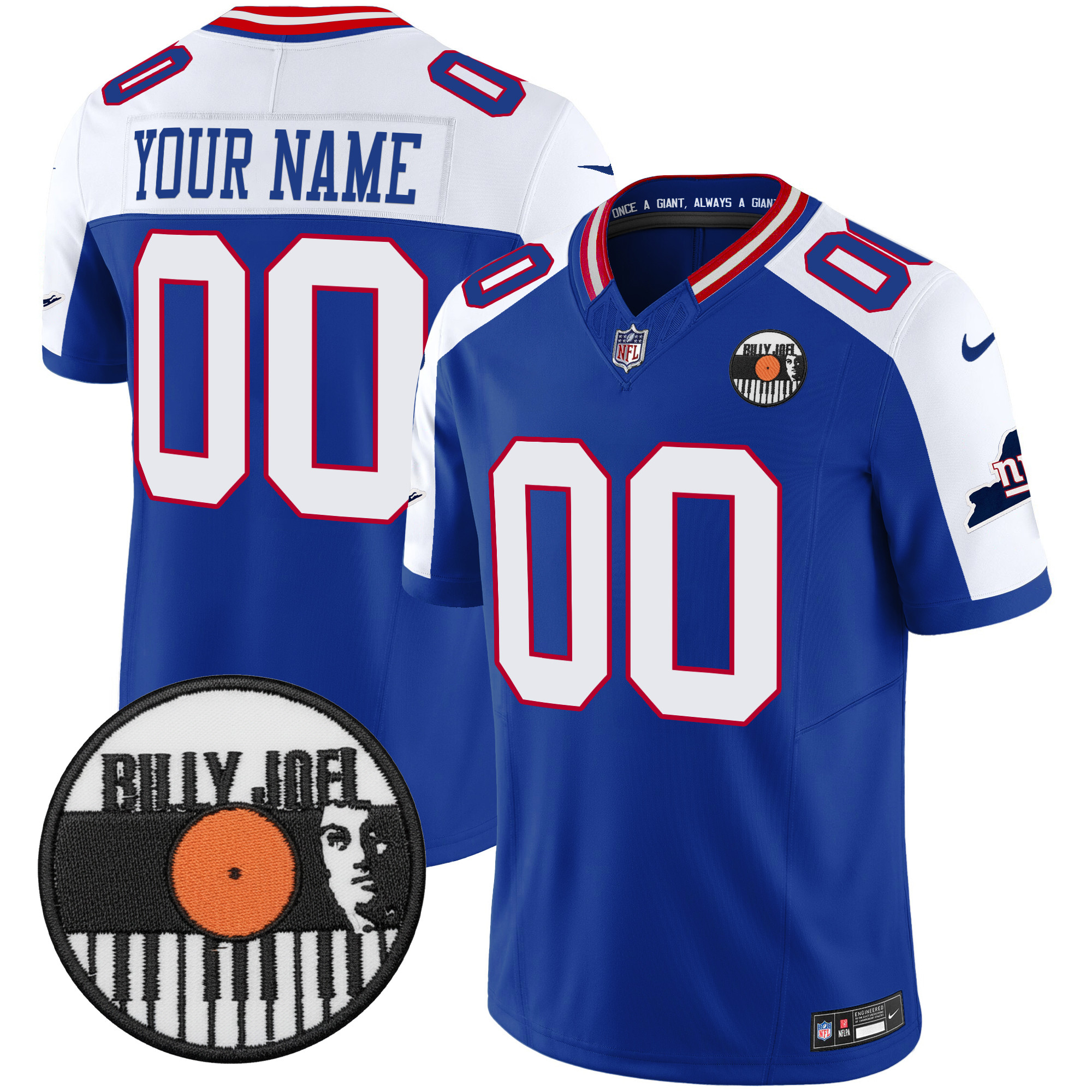 Billy Joel � New York Giants Vapor Limited Custom Jersey - All stitched