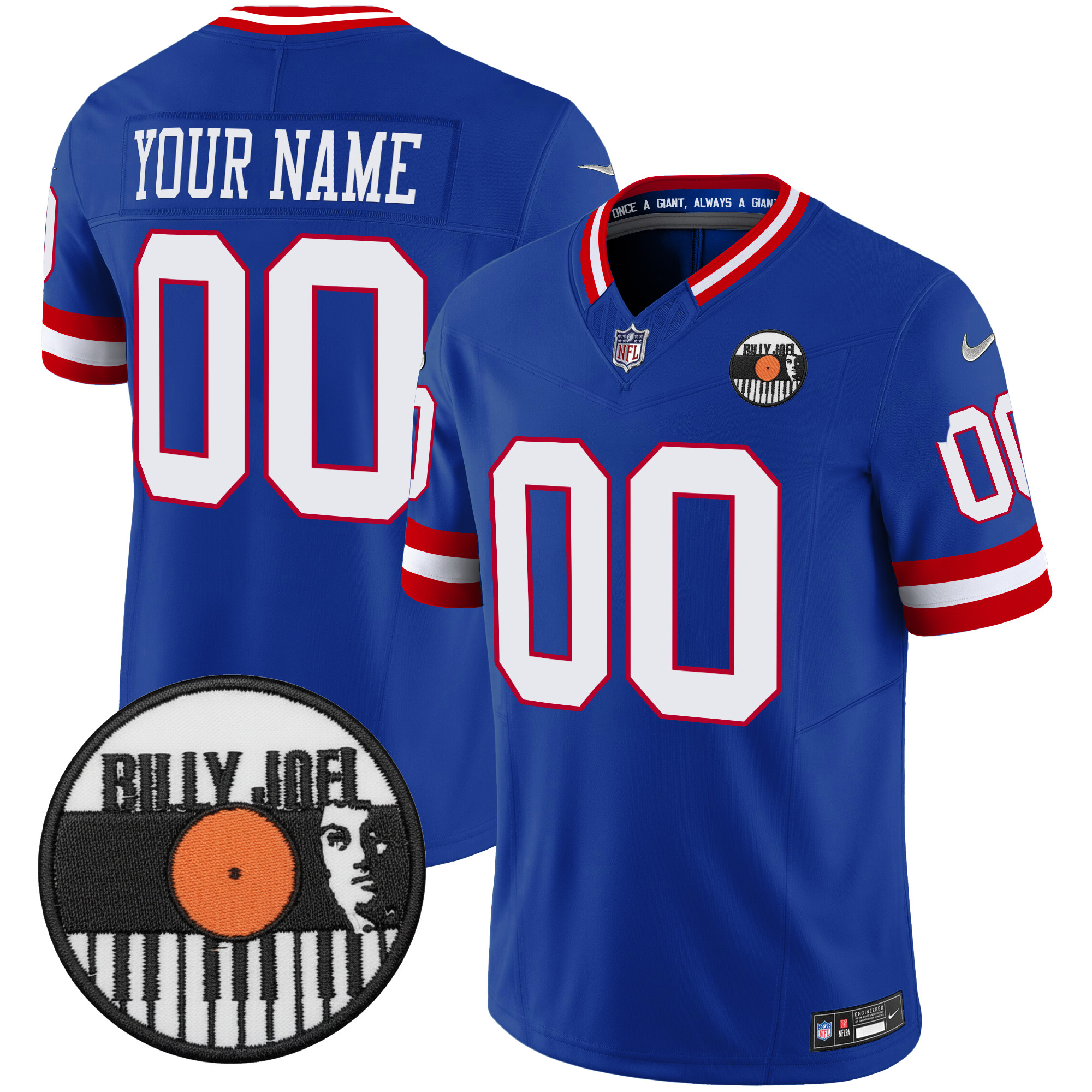 Billy Joel � New York Giants Vapor Limited Custom Jersey - All stitched