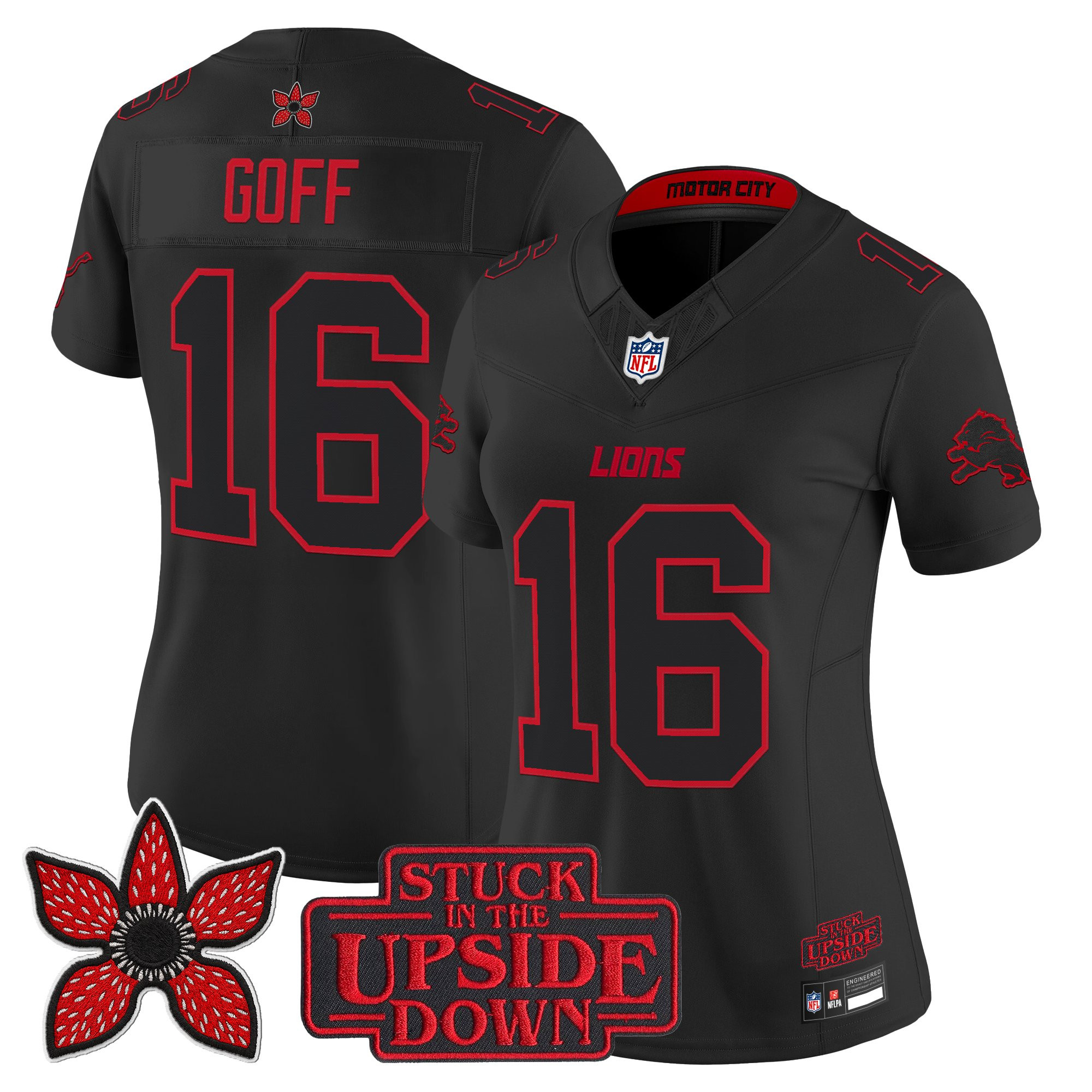 Detroit Lions 'Stranger Things Edition' Vapor Limited Jersey - All Stitched