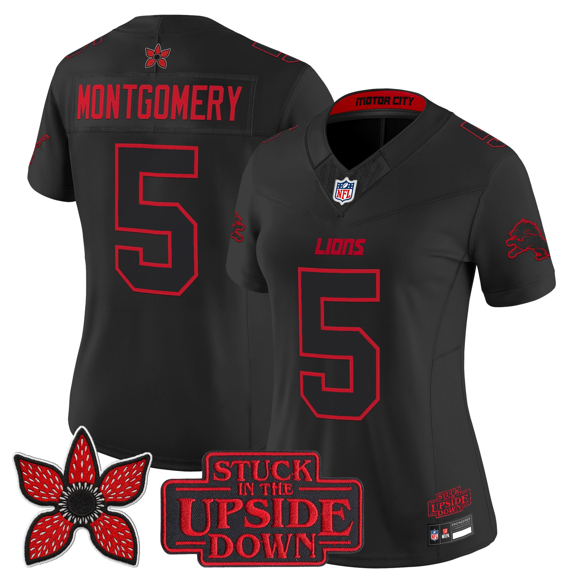 Detroit Lions 'Stranger Things Edition' Vapor Limited Jersey - All Stitched