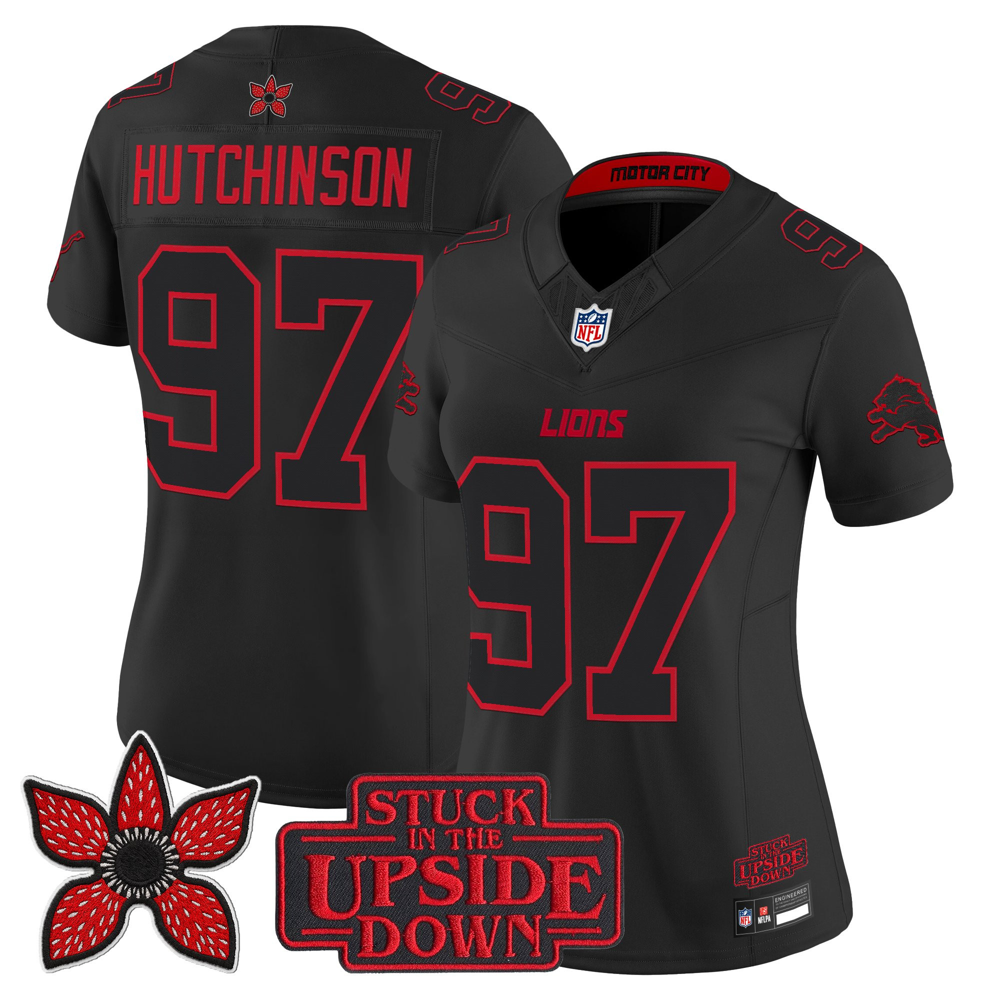 Detroit Lions 'Stranger Things Edition' Vapor Limited Jersey - All Stitched