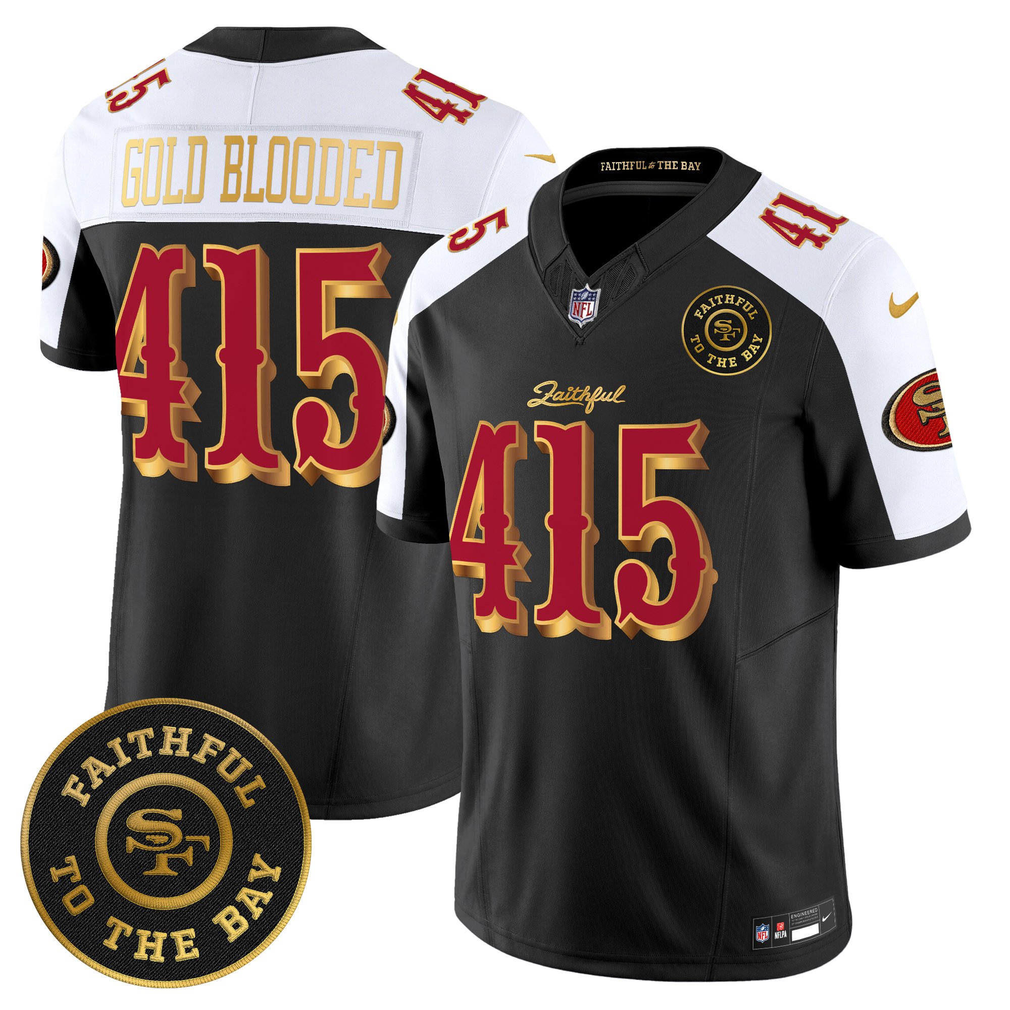 Men's 49ers �Rivalries� Vapor Limited Jersey - Faithful To The Bay Patch - All Stitched