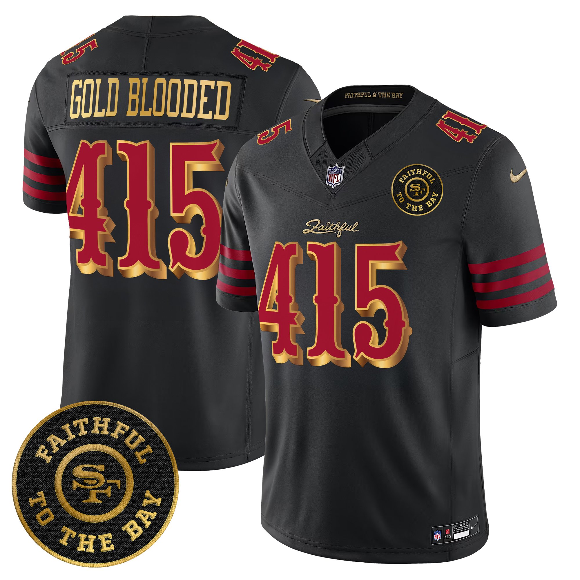 Men's 49ers �Rivalries� Vapor Limited Jersey - Faithful To The Bay Patch - All Stitched