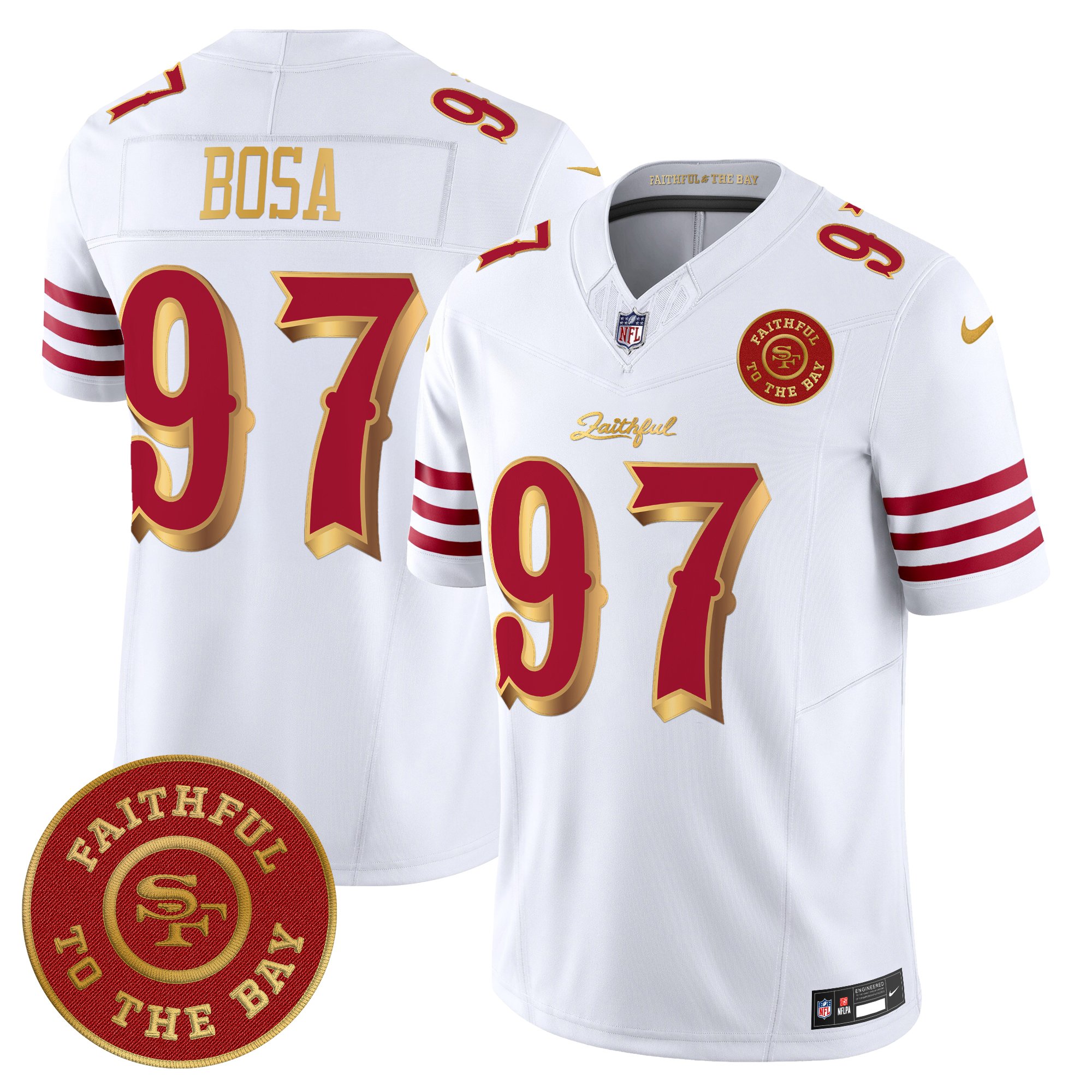 Men's 49ers �Rivalries� Vapor Limited Jersey - Faithful To The Bay Patch - All Stitched