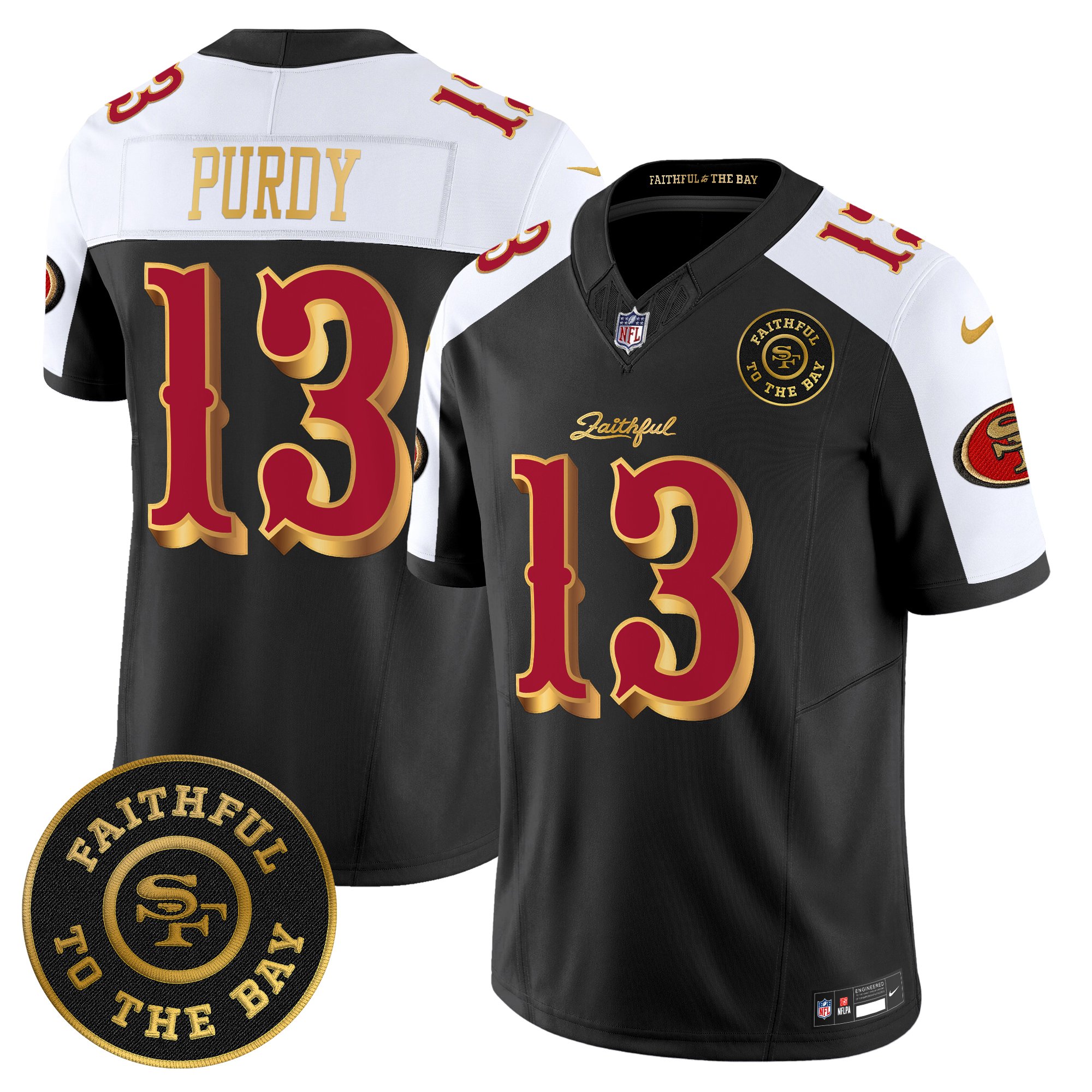 Men's 49ers �Rivalries� Vapor Limited Jersey - Faithful To The Bay Patch - All Stitched