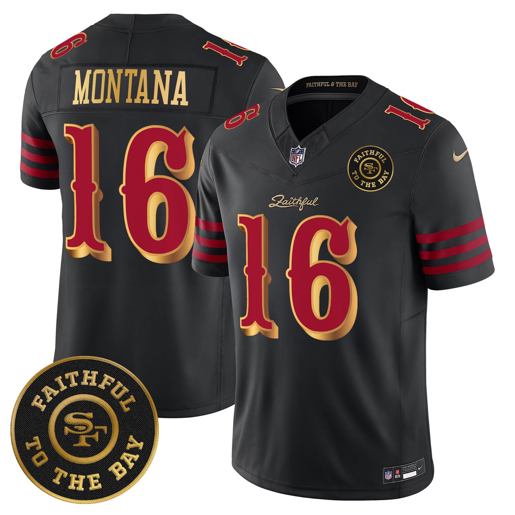 Men's 49ers �Rivalries� Vapor Limited Jersey - Faithful To The Bay Patch - All Stitched