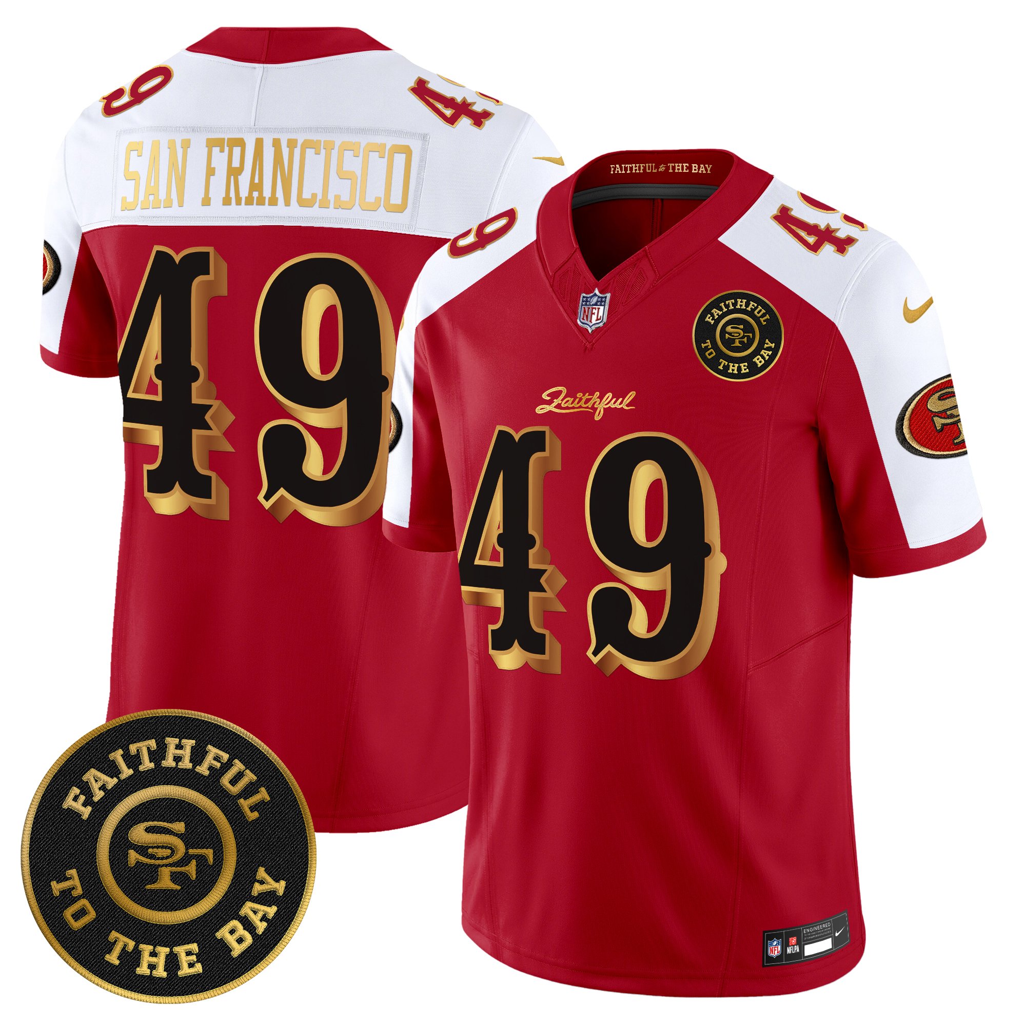 Men's 49ers �Rivalries� Vapor Limited Jersey - Faithful To The Bay Patch - All Stitched