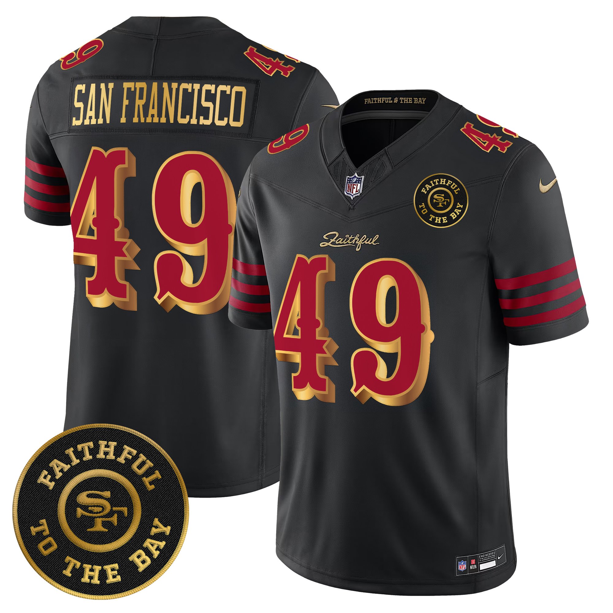 Men's 49ers �Rivalries� Vapor Limited Jersey - Faithful To The Bay Patch - All Stitched